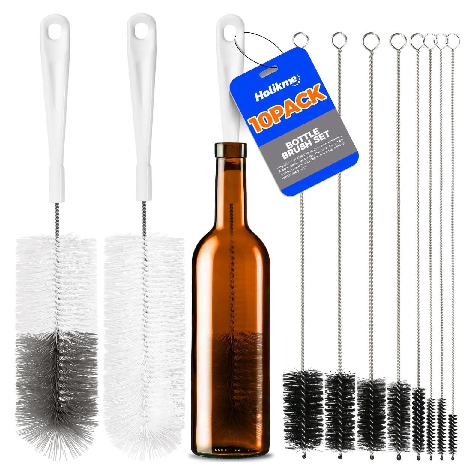 Set de Limpiadores de Botellas Holikme 10 Piezas Flexible