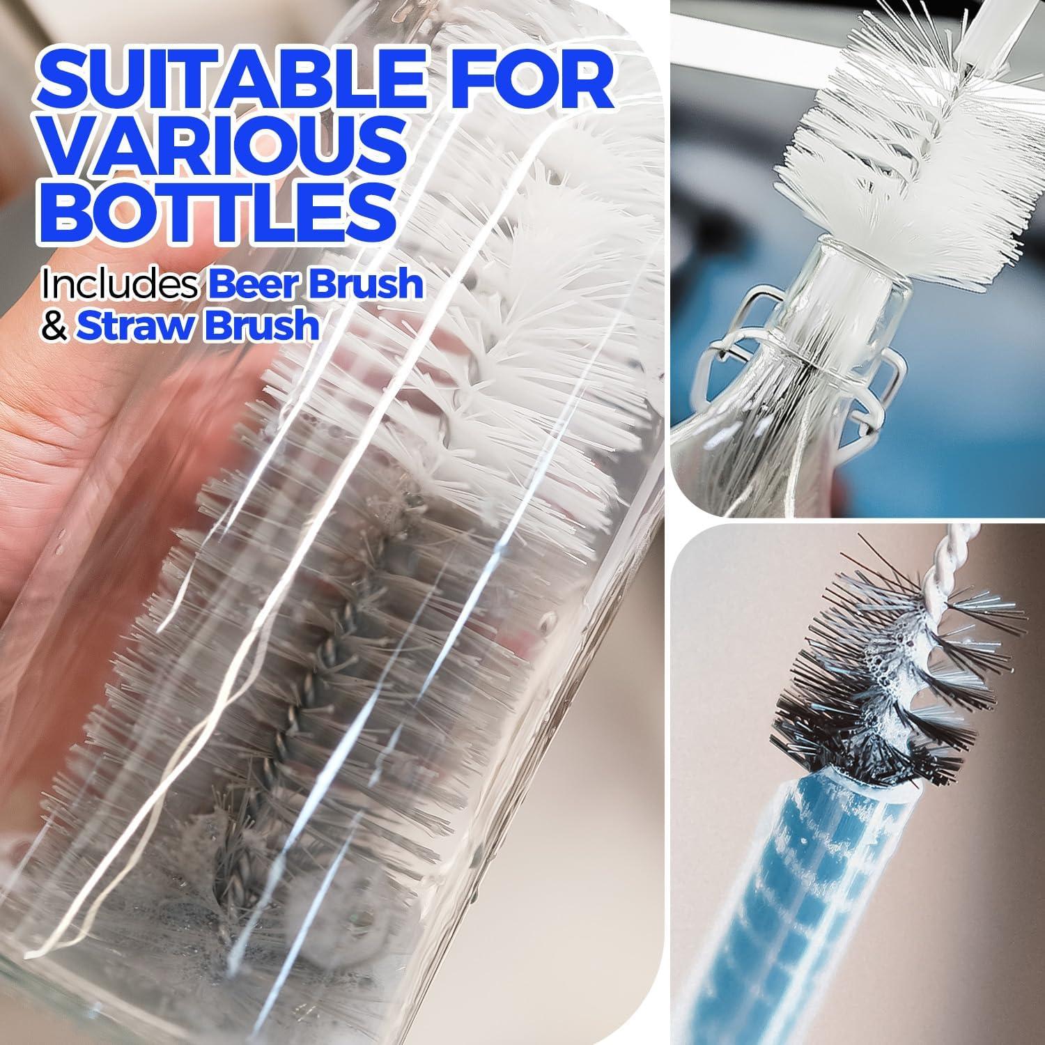 Set de Limpiadores de Botellas Holikme 10 Piezas Flexible