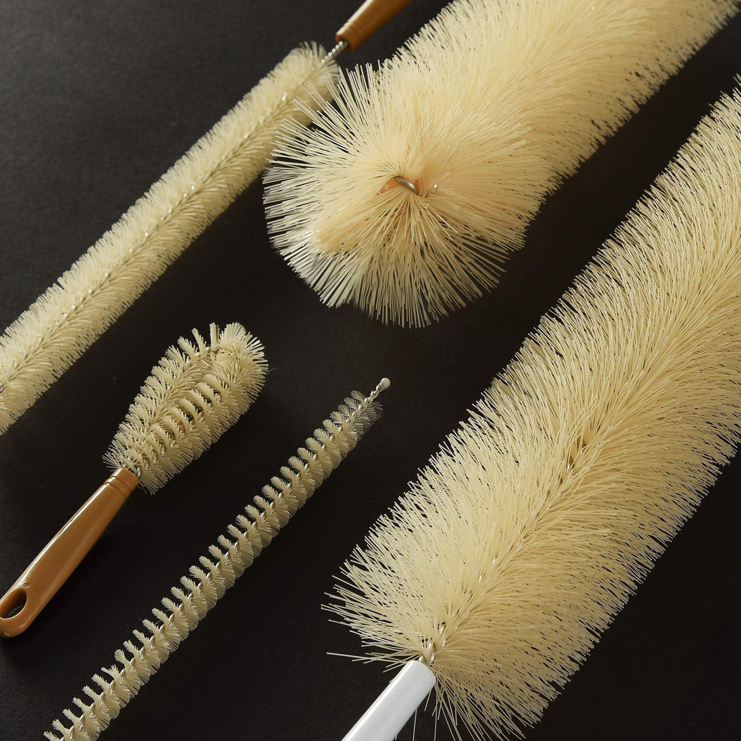 ALINK Juego de 5 Cepillos Limpiadores de Botellas de Bambú