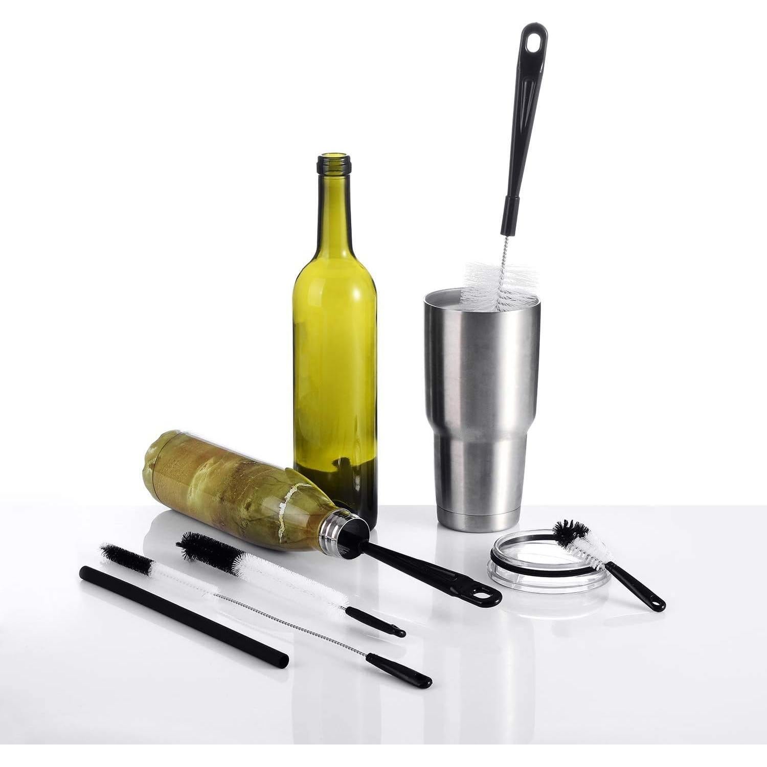 ALINK Juego de 8 Cepillos de Limpieza para Botellas y Popotes
