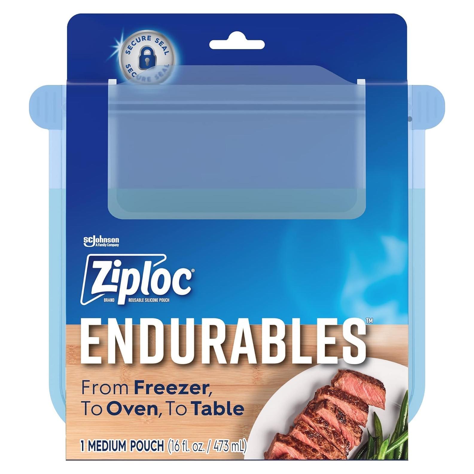 Bolsa Mediana Ziploc Endurables de Silicona Reutilizable 946ml