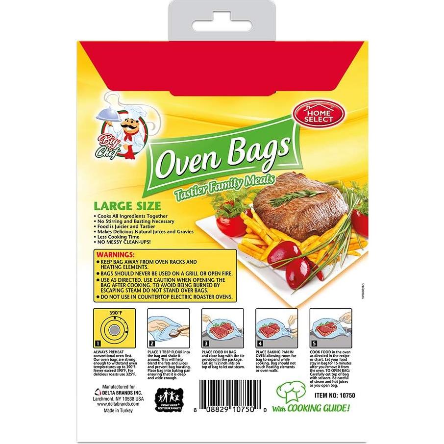 Bolsas para Horno Home Select Grande 6 Unidades Reutilizables