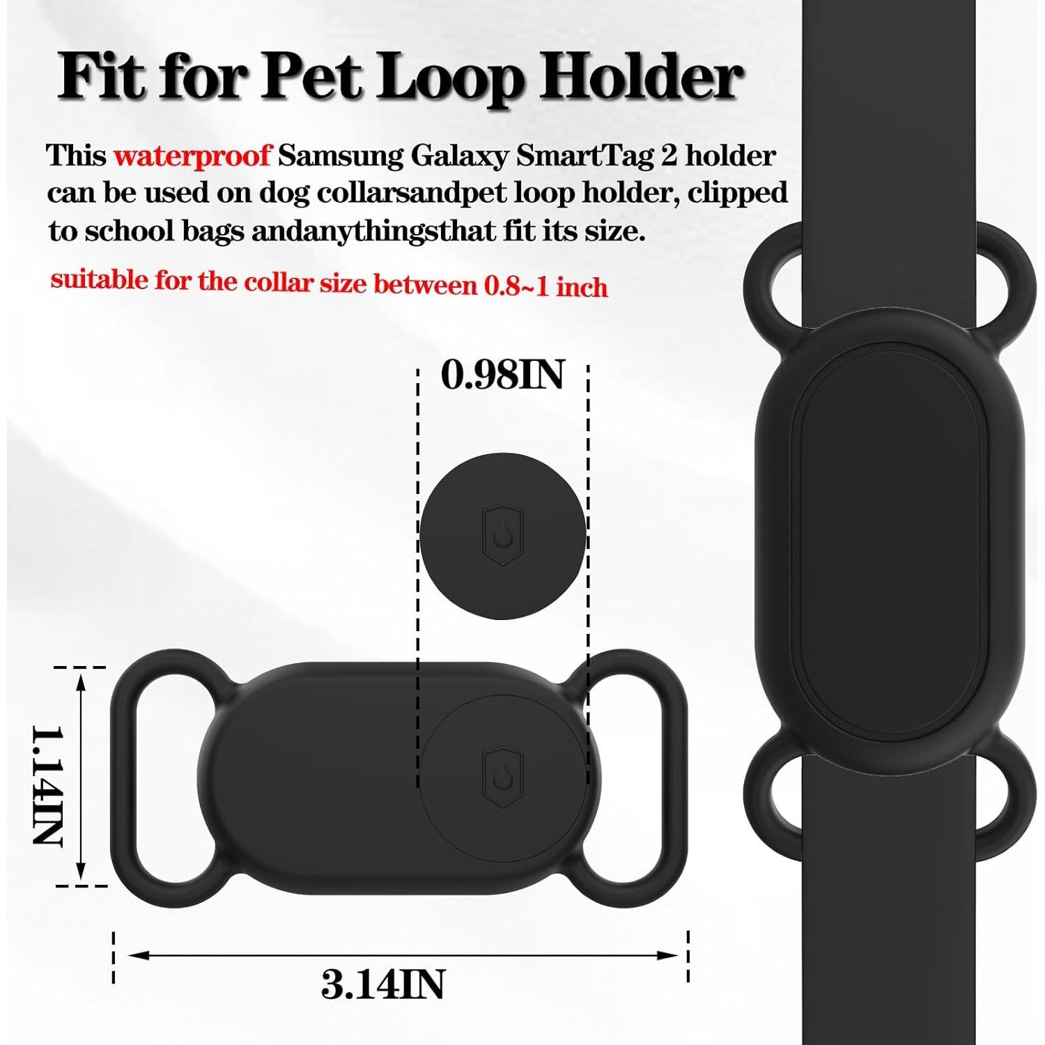Sujetadores de Collar de Perro Rzttwl para SmartTag 2 - 2 Pzas