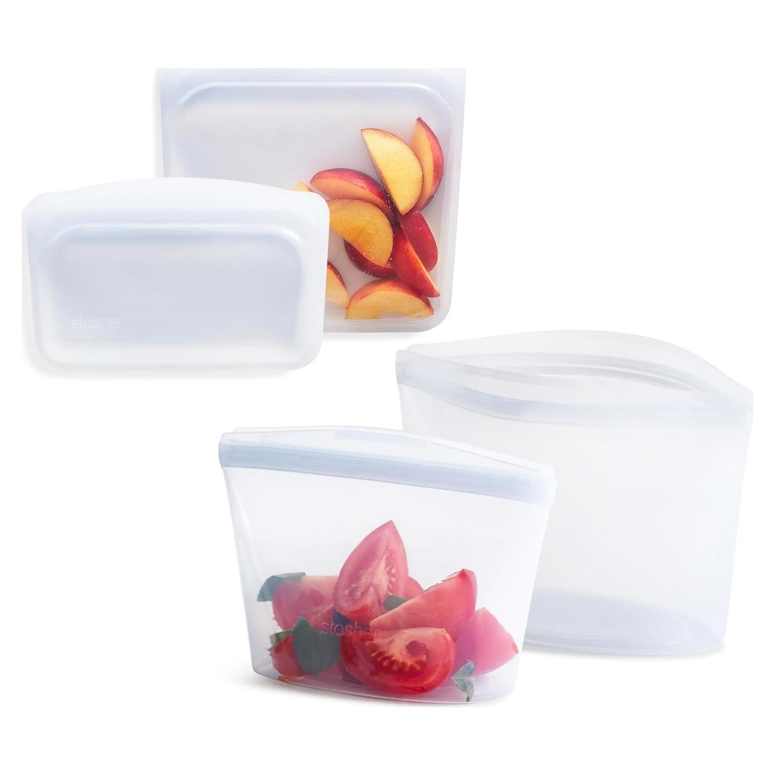 Bolsas de Almacenamiento de Alimentos Stasher 4-Pack Silicona