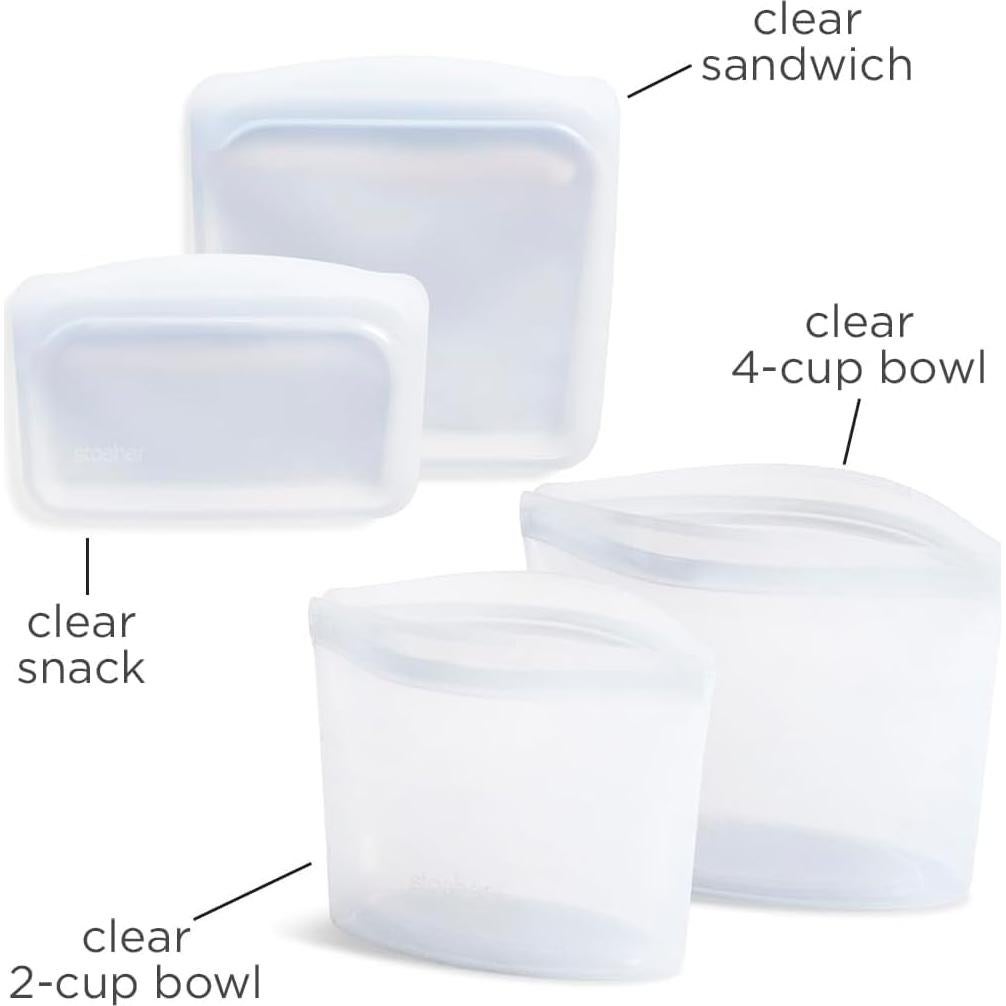 Bolsas de Almacenamiento de Alimentos Stasher 4-Pack Silicona