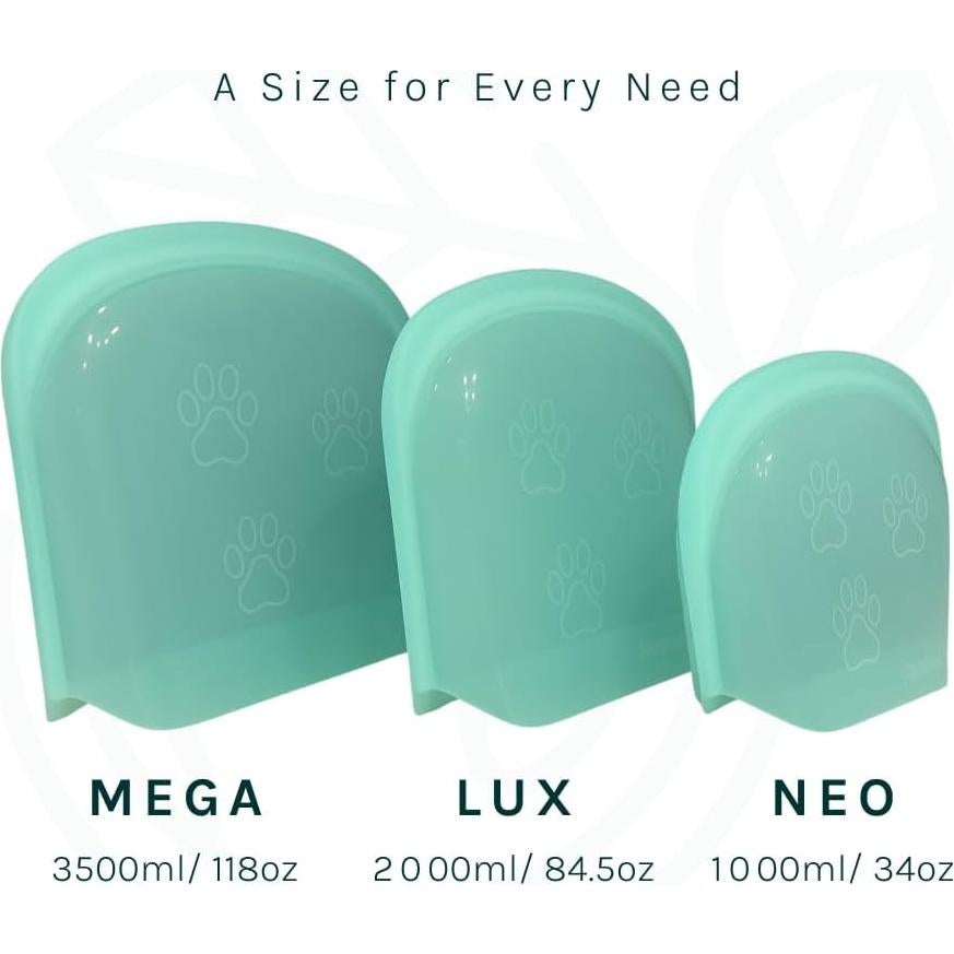 Bolsas de Silicona Reutilizables SnapPack 3-Pack Teal 1000ml 2000ml 3500ml