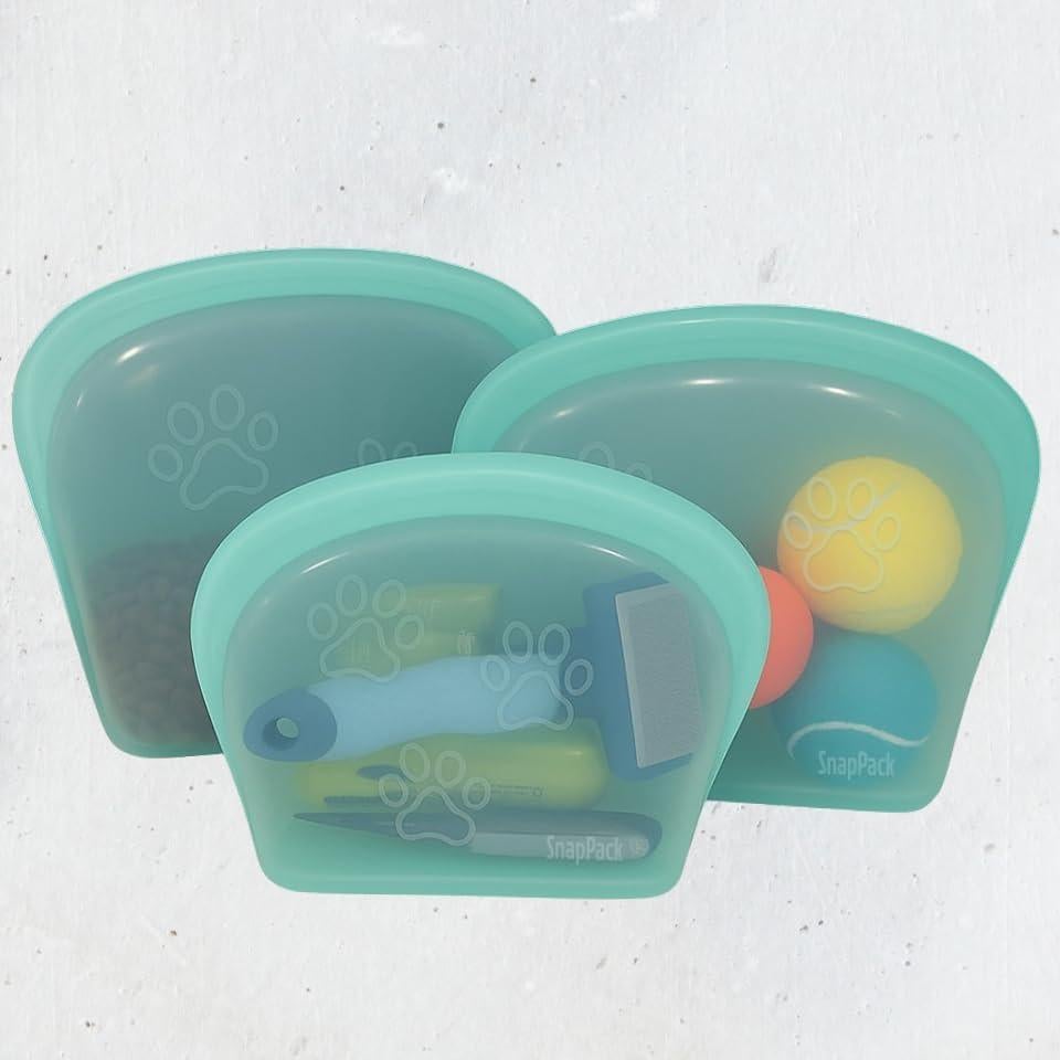Bolsas de Silicona Reutilizables SnapPack 3-Pack Teal 1000ml 2000ml 3500ml