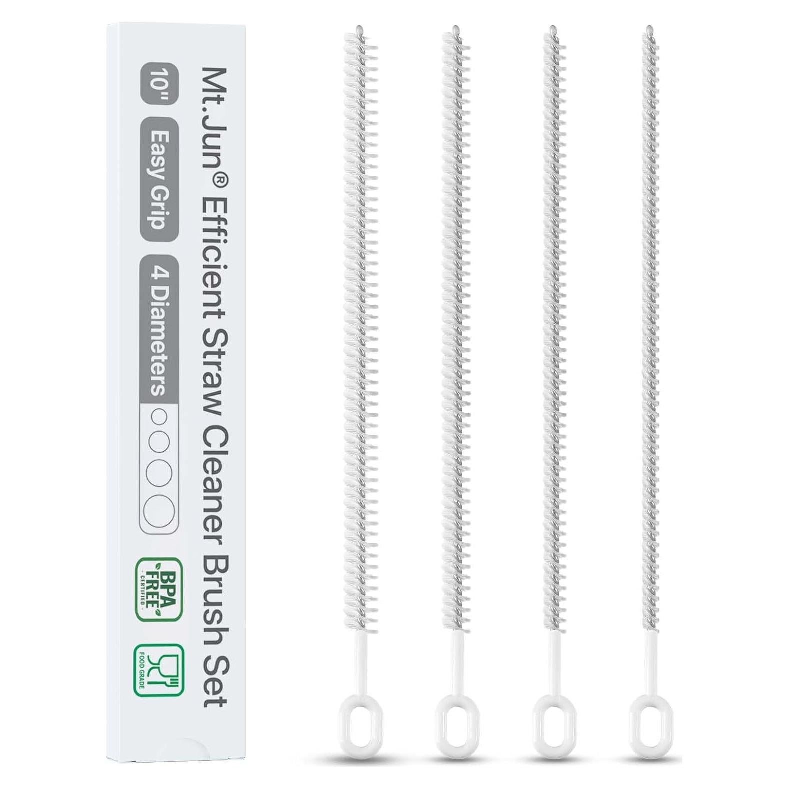 Juego de Cepillos para Limpiar Pajitas Mt.Jun - 4 Unidades, 6-12 mm