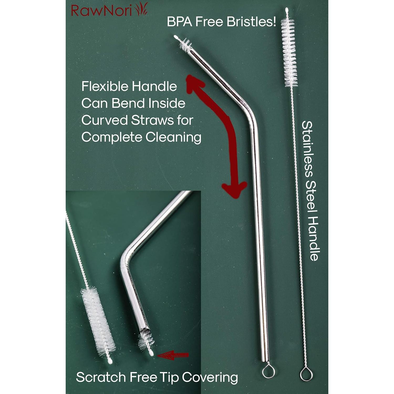 Cepillo de Limpieza para Pajitas Acero Inoxidable Rawnori 25.4 cm