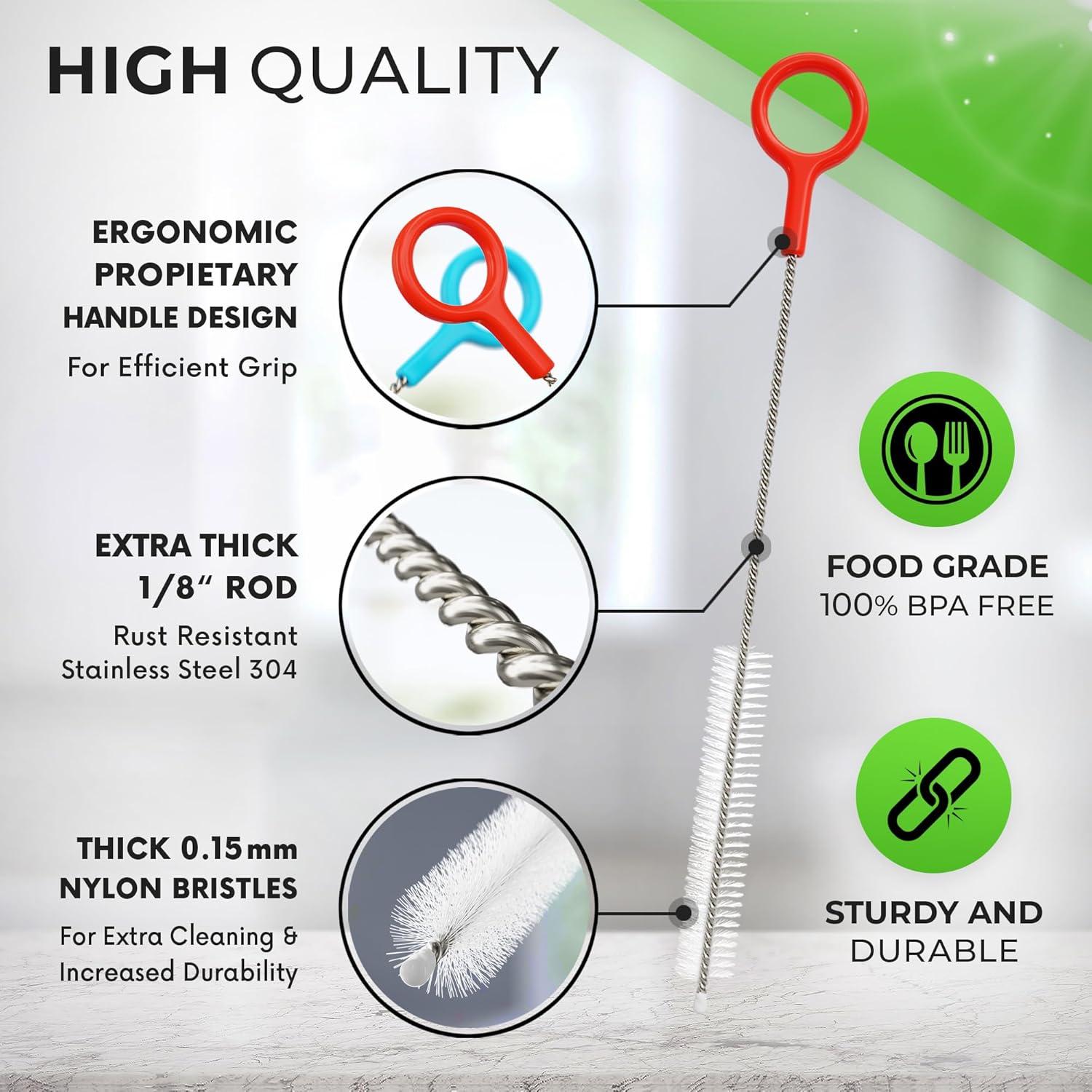 Juego de 4 Cepillos de Limpieza Buenalife - Acero Inoxidable