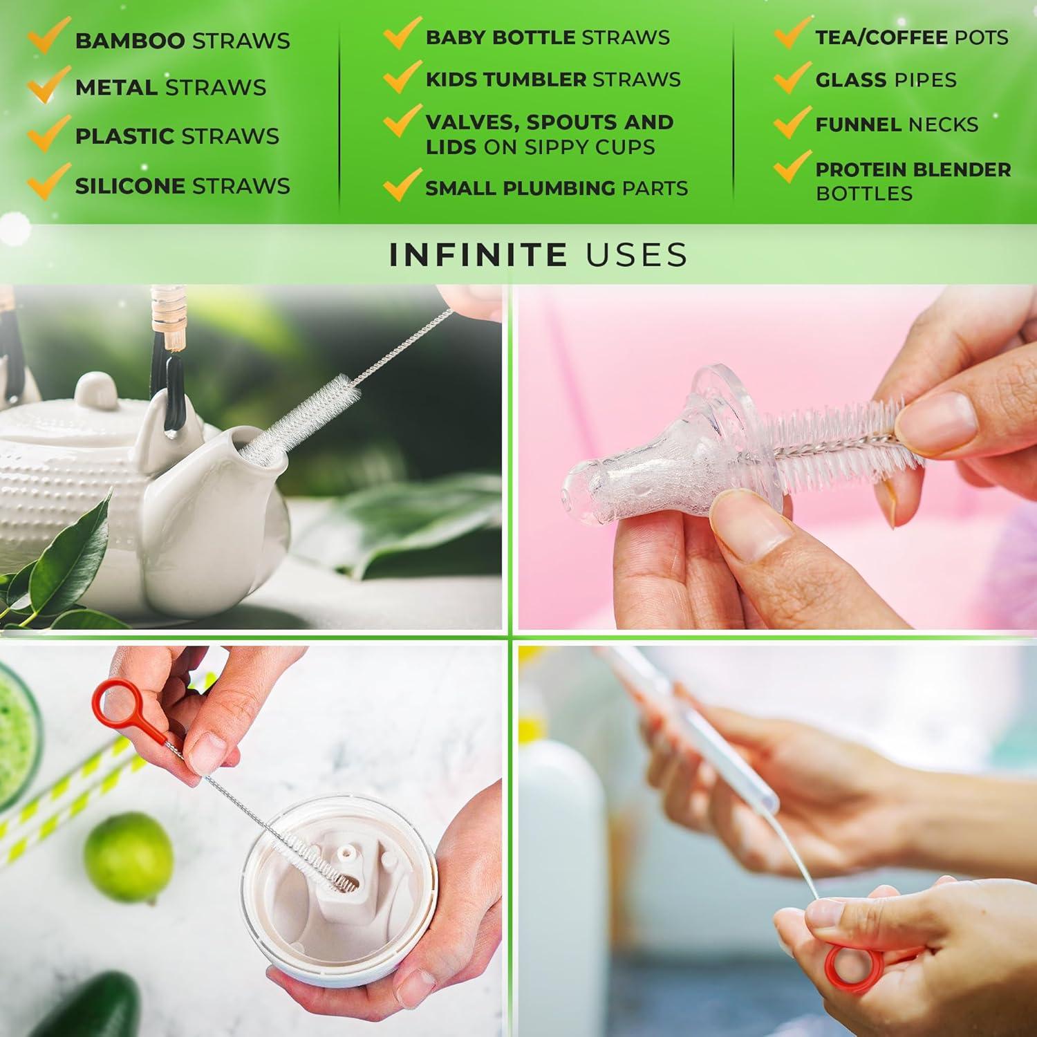 Juego de 4 Cepillos de Limpieza Buenalife - Acero Inoxidable