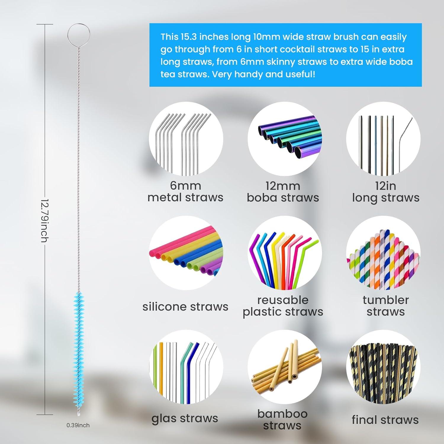 Paquete de 5 Cepillos Limpiadores PZLife para Botellas y Pajitas