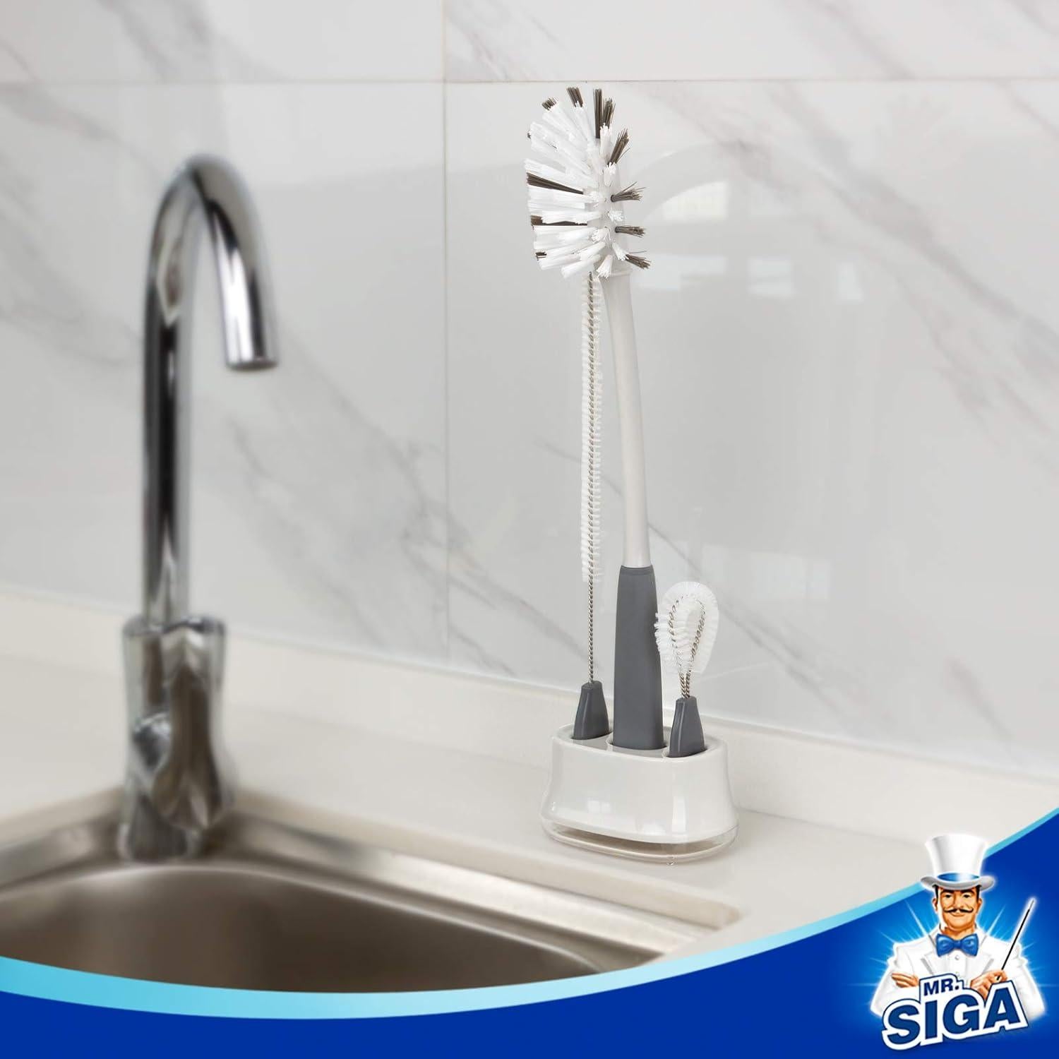 Juego de cepillos de limpieza MR.SIGA para botellas y biberones