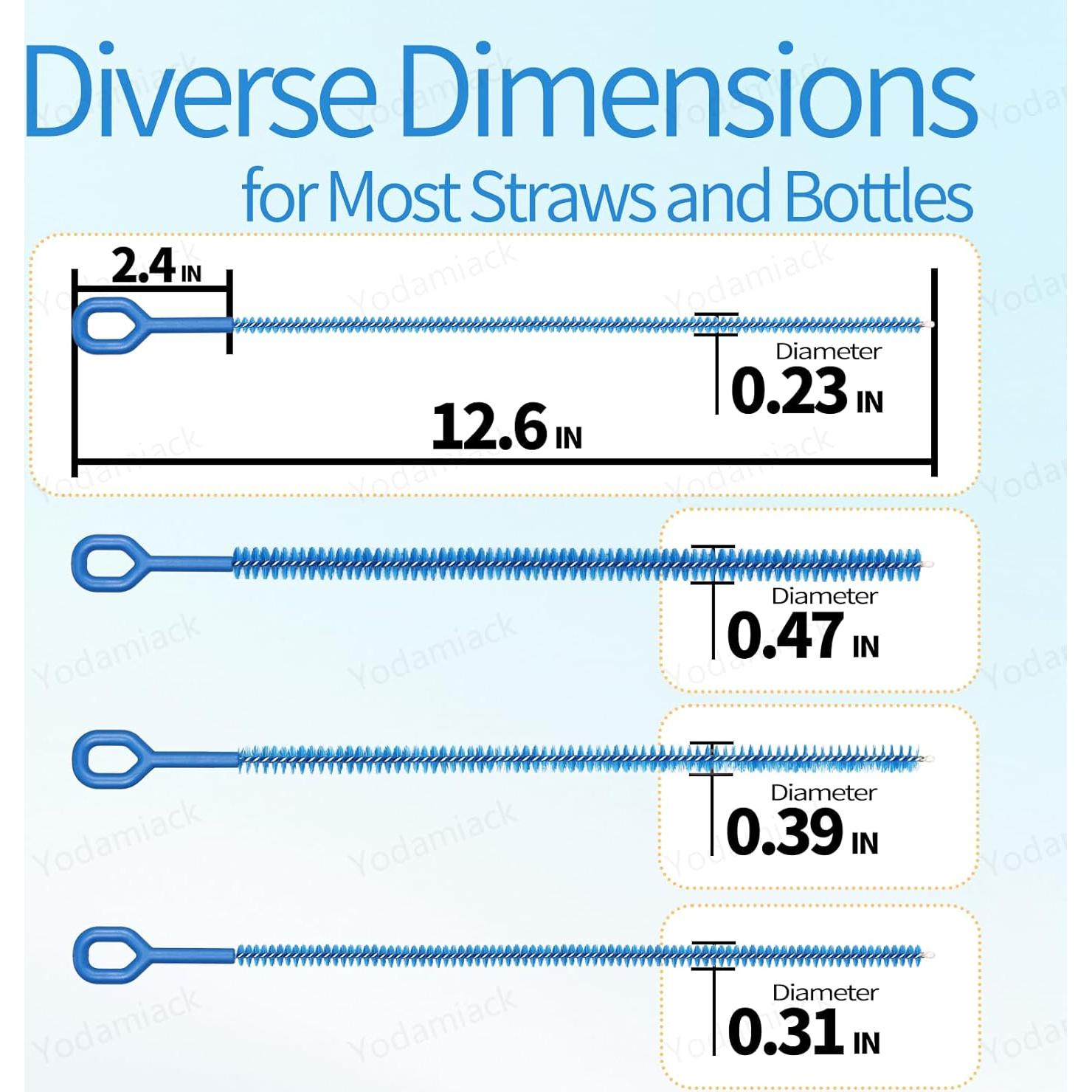 Cepillo Limpiador de Popotes Yodamiack - 32 cm, 4 Tamaños