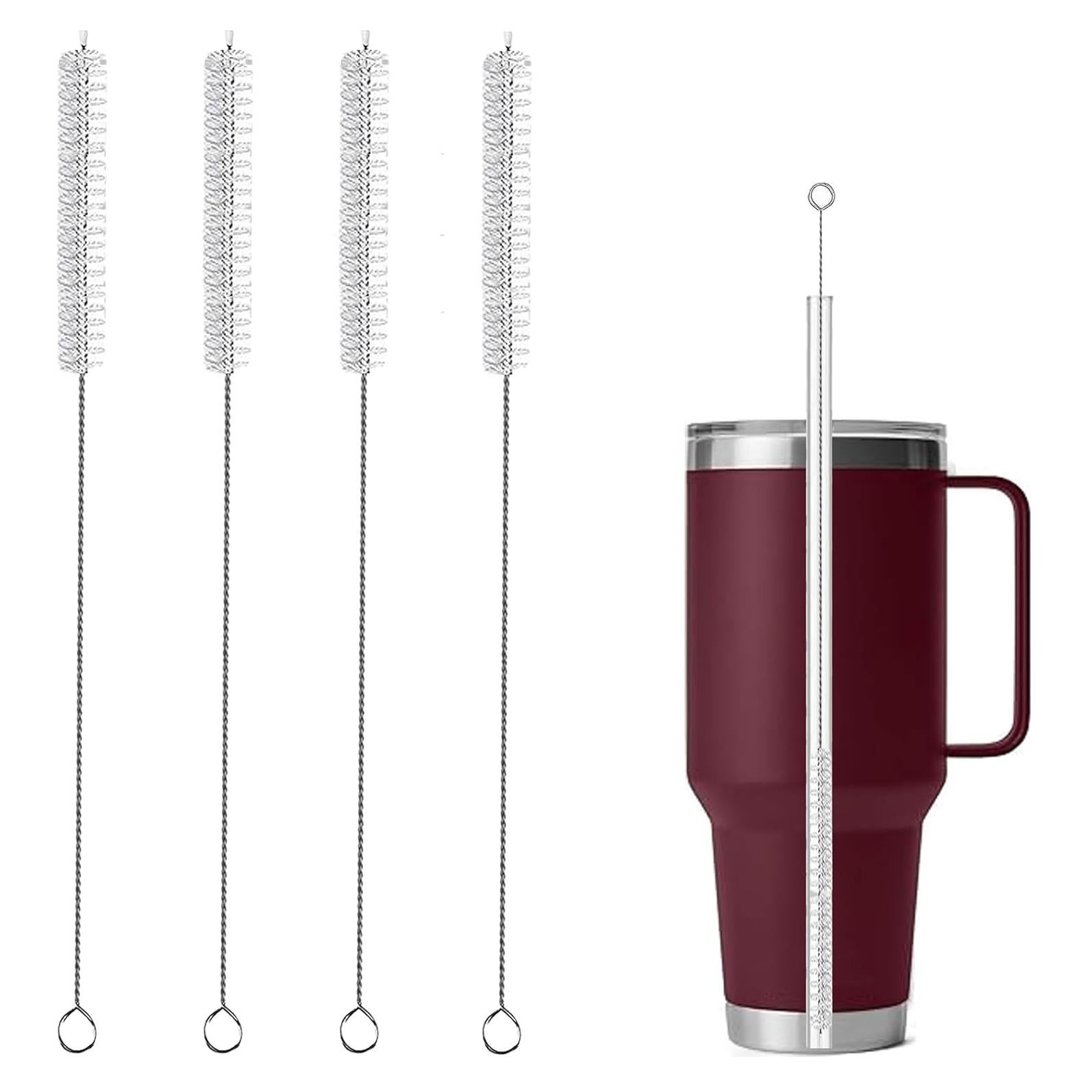 Cepillo Limpiador de Popotes CIDYAUST 4 Piezas Acero Inoxidable