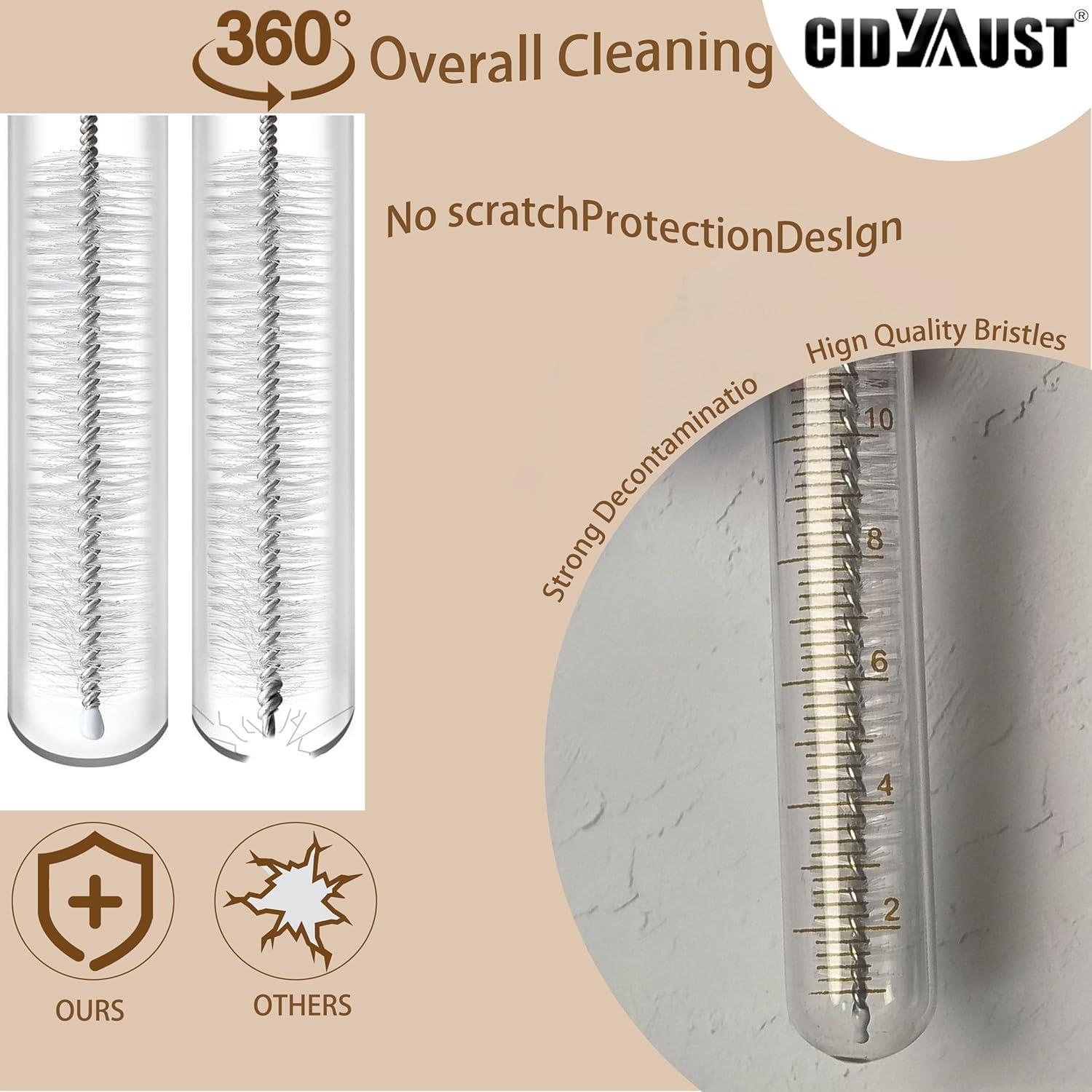 Cepillo Limpiador de Popotes CIDYAUST 4 Piezas Acero Inoxidable