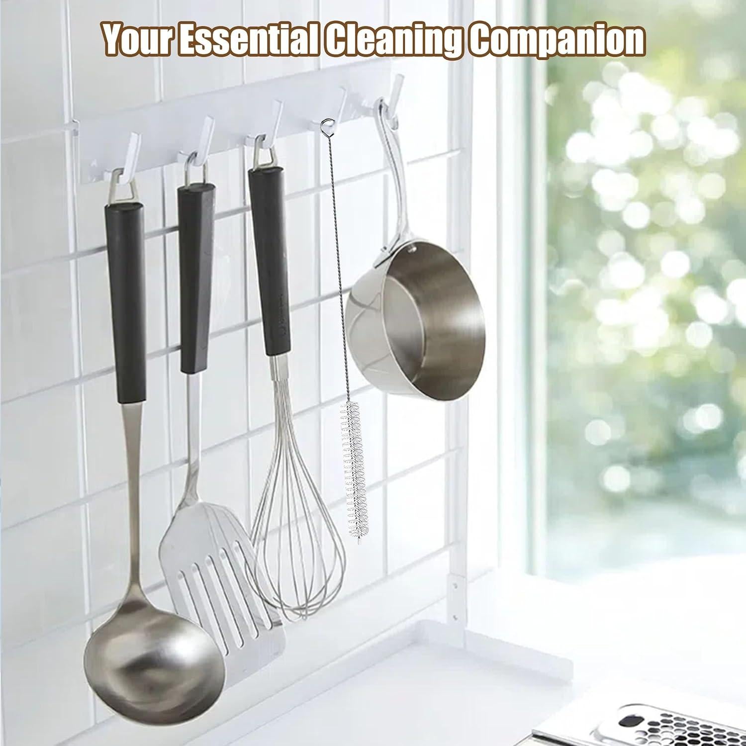 Cepillo Limpiador de Popotes CIDYAUST 4 Piezas Acero Inoxidable