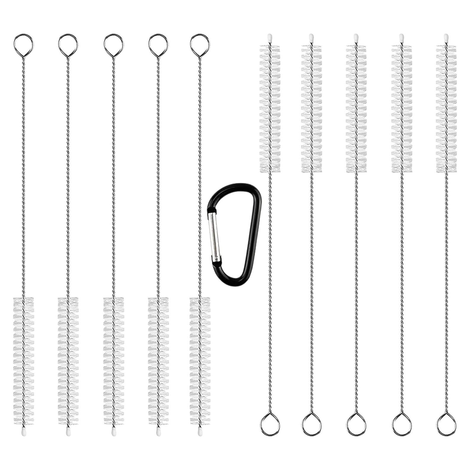 Juego de 10 Cepillos Limpiadores de Popotes HiVisible - Acero Inoxidable