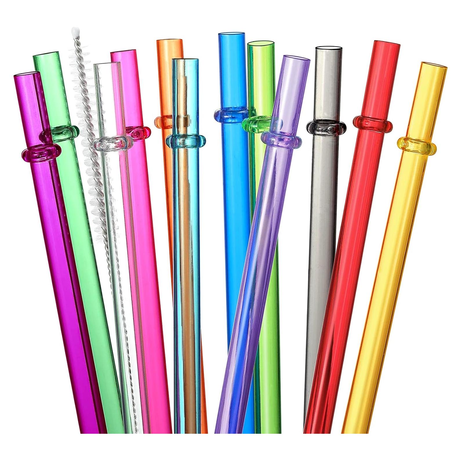 24 Pajitas Reutilizables VITEVER 26.67 cm Multicolor con Cepillos