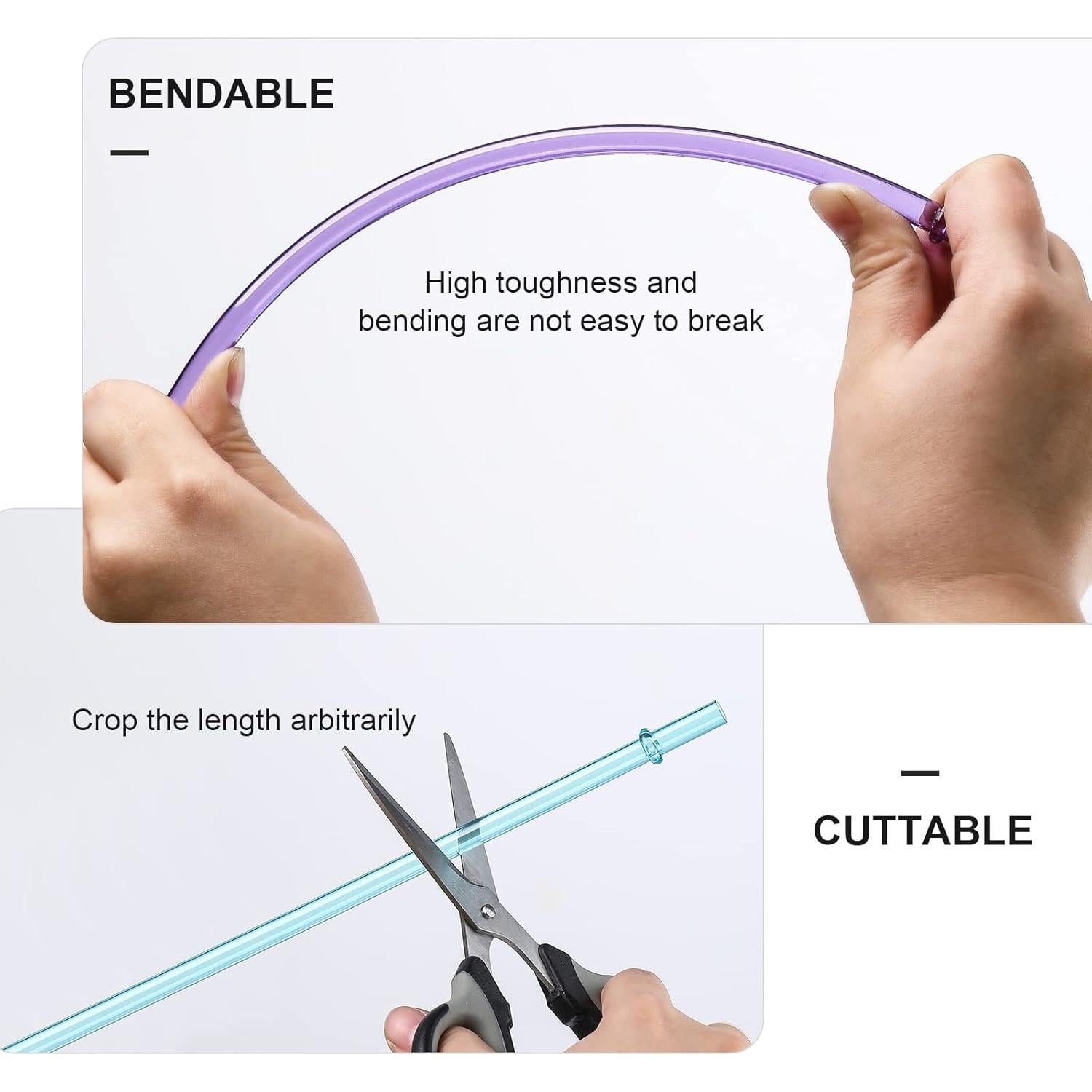 24 Pajitas Reutilizables VITEVER 26.67 cm Multicolor con Cepillos