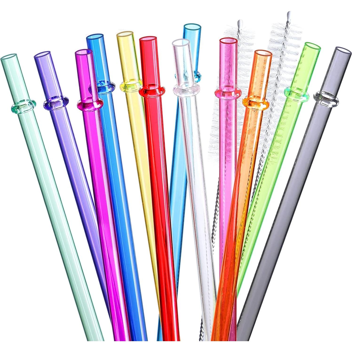 24 Pajitas Reutilizables VITEVER 26.67 cm Multicolor con Cepillos