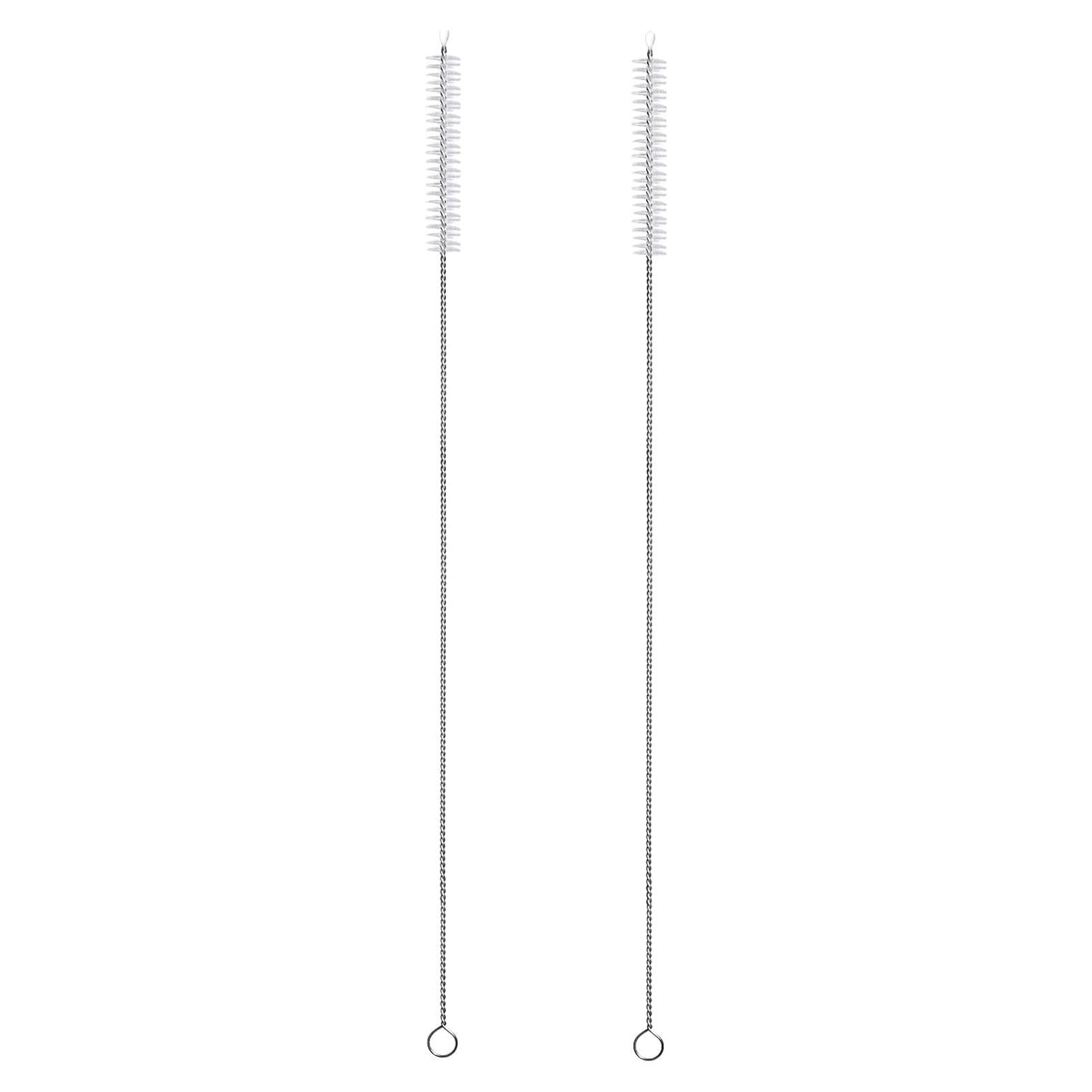 Straw Cleaner Brush Kit, 13.8" H x 0.31" W， Long Pipe Cleaning Brush ，for Straws on Tumbler, Water Bottle, Sippy Cup, and Pipes (2 Pack)