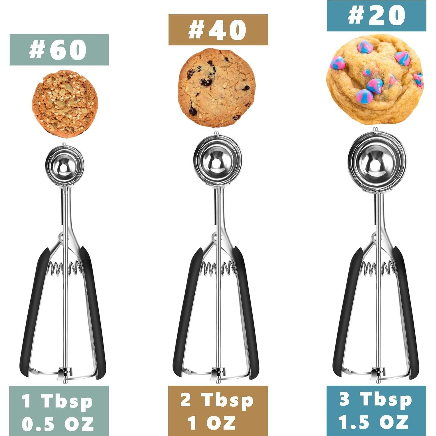 Juego de cucharas para galletas HOMURE - Acero inoxidable 3 tamaños