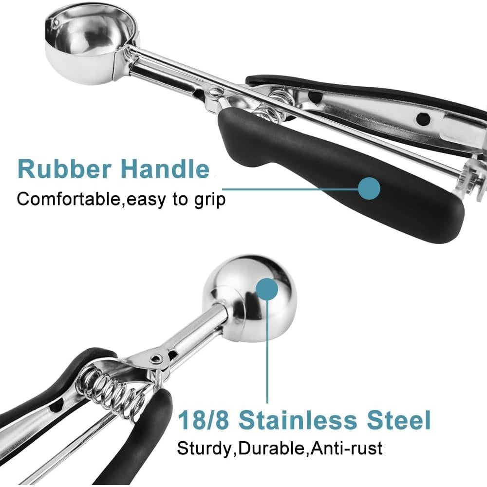 Juego de cucharas para galletas HOMURE - Acero inoxidable 3 tamaños