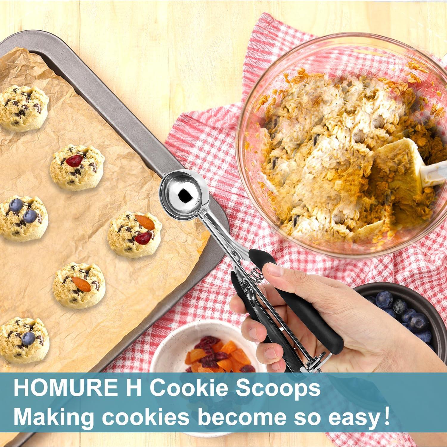 Juego de cucharas para galletas HOMURE - Acero inoxidable 3 tamaños