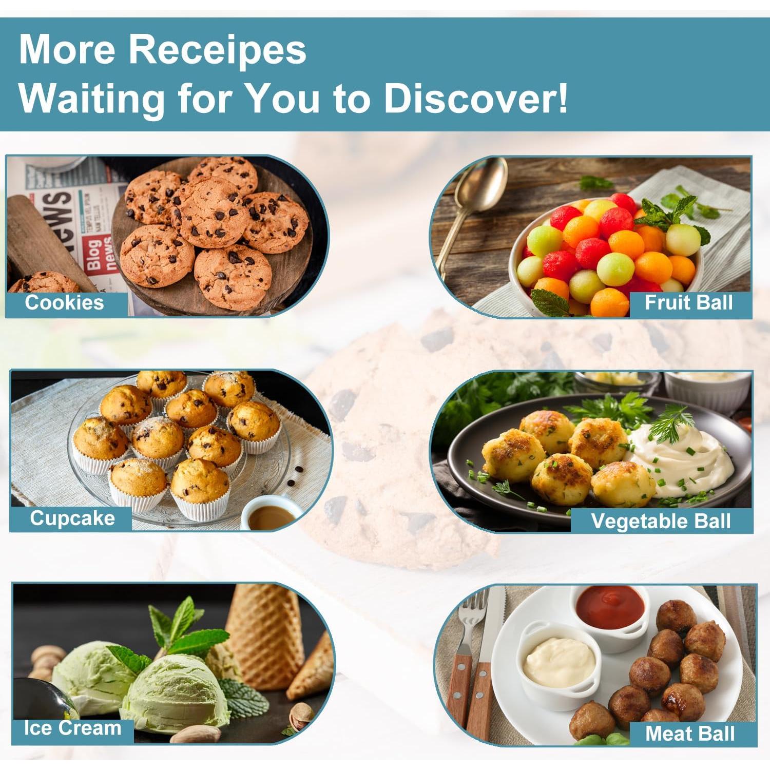 Juego de cucharas para galletas HOMURE - Acero inoxidable 3 tamaños