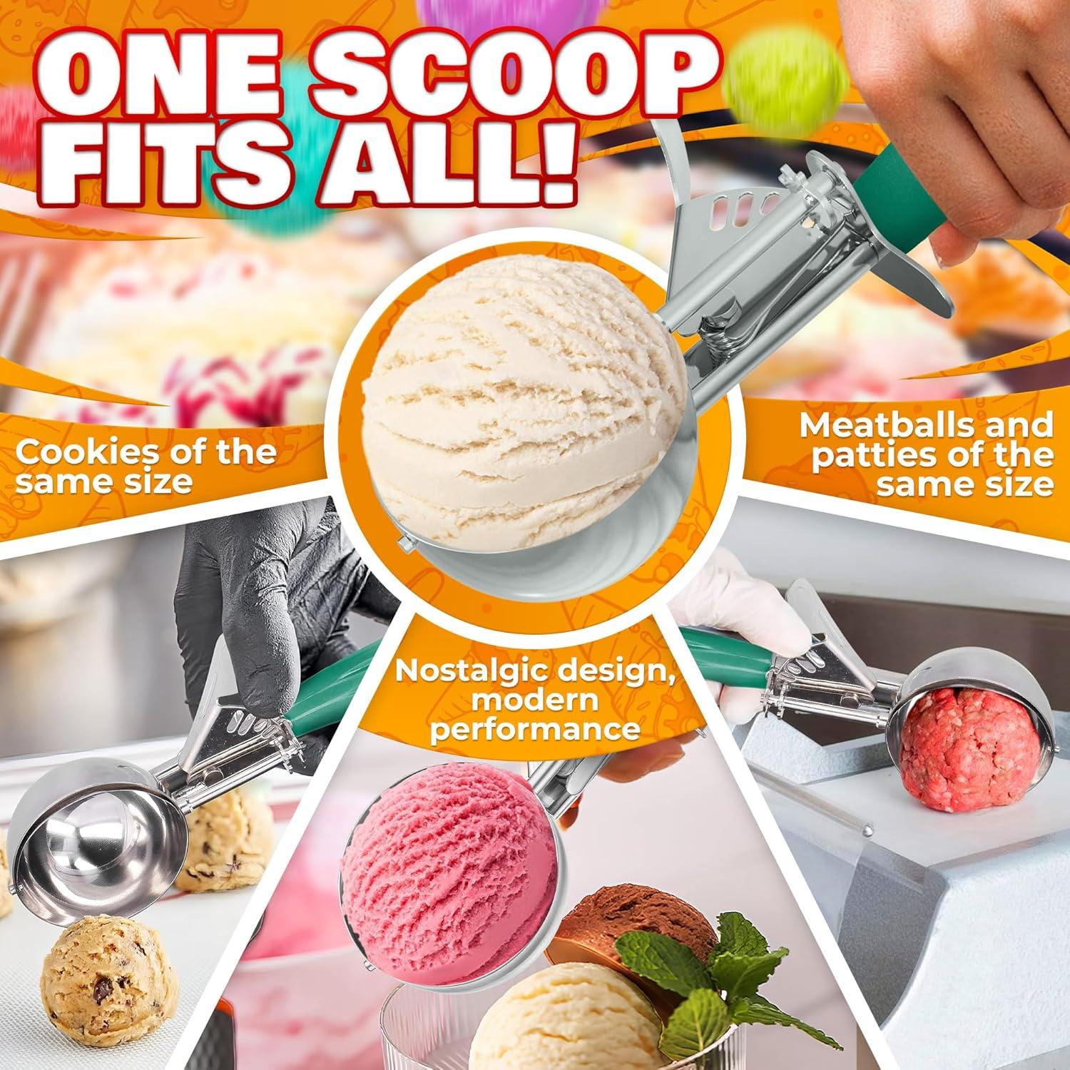 Cucharón de Helado Reluen 79g Acero Inoxidable Antideslizante