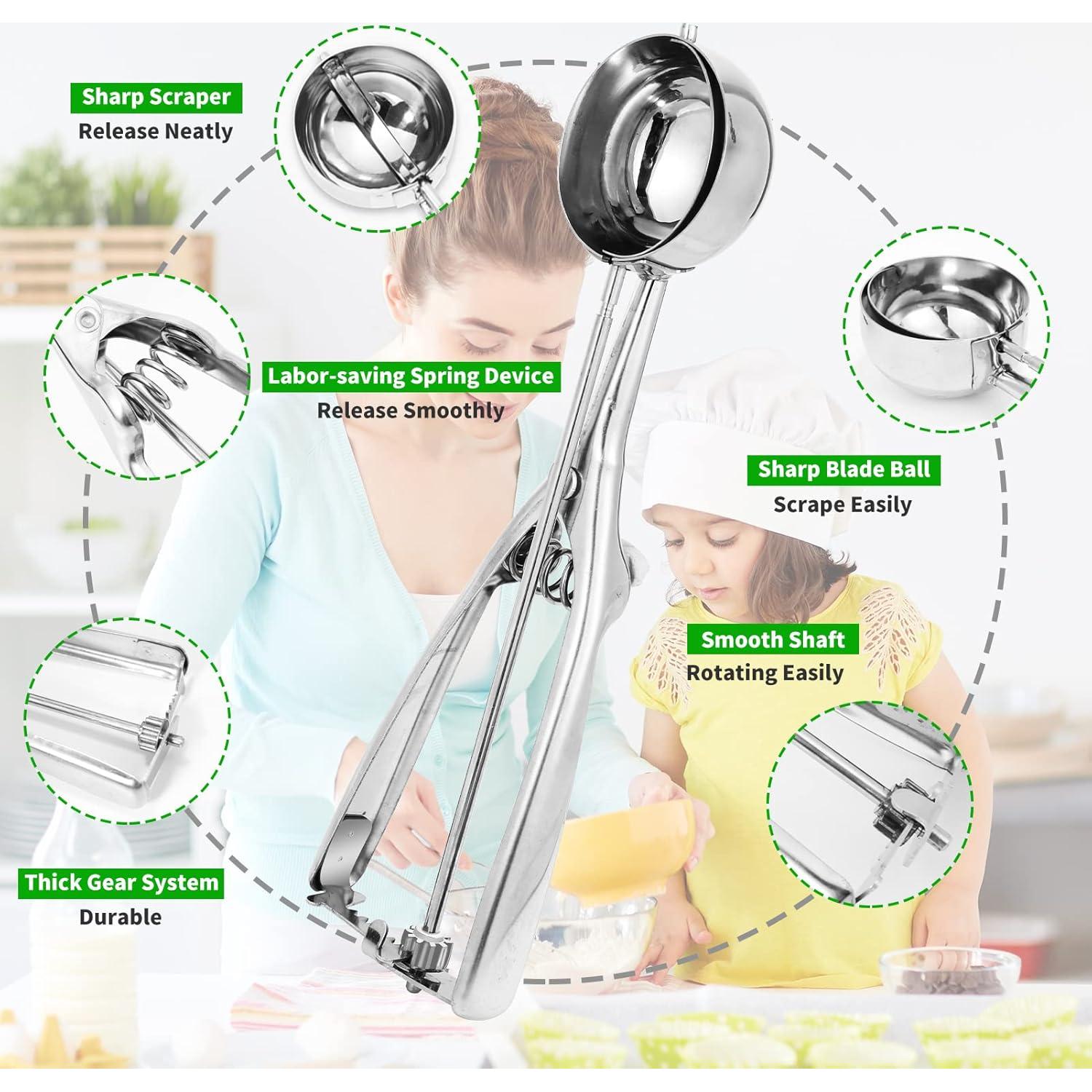 Juego de 3 cucharas para helado AOULELA - Acero inoxidable