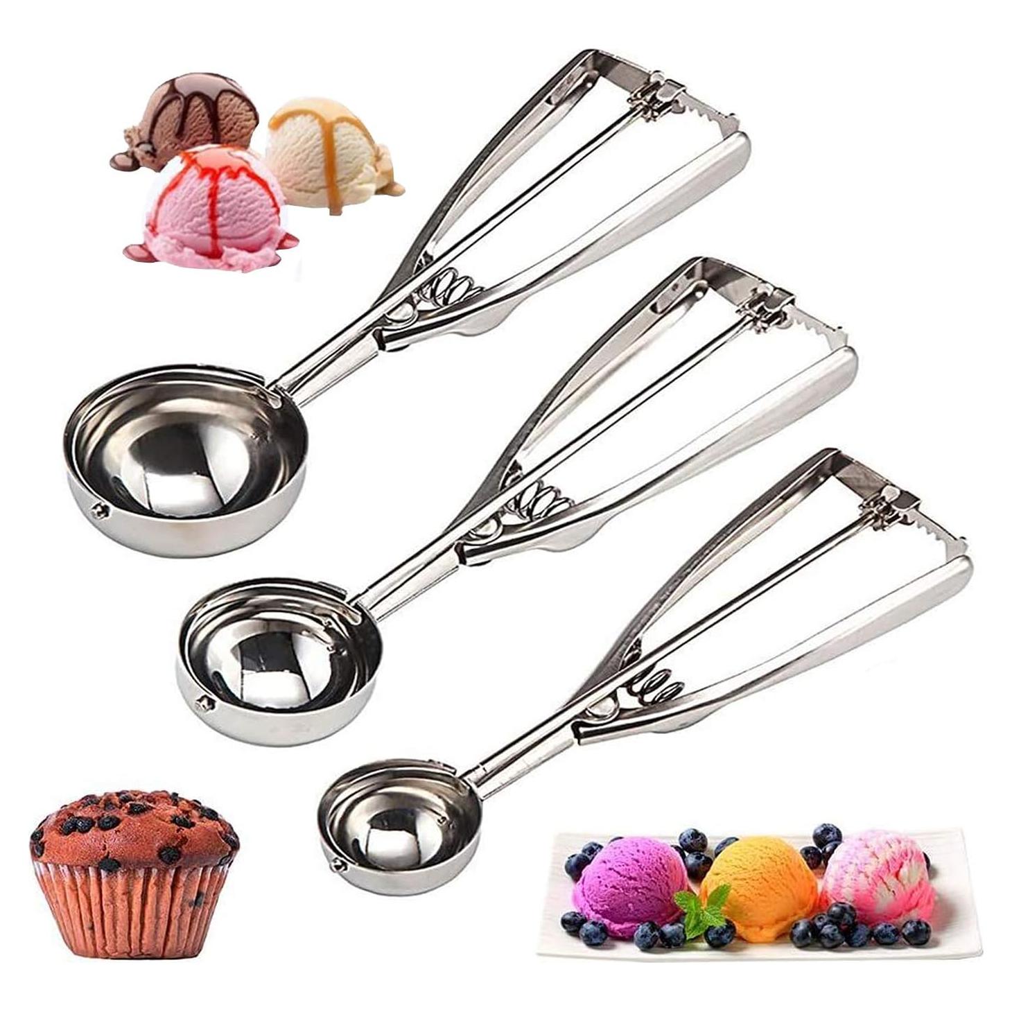 Juego de cucharas para galletas 3 PCS acero inoxidable