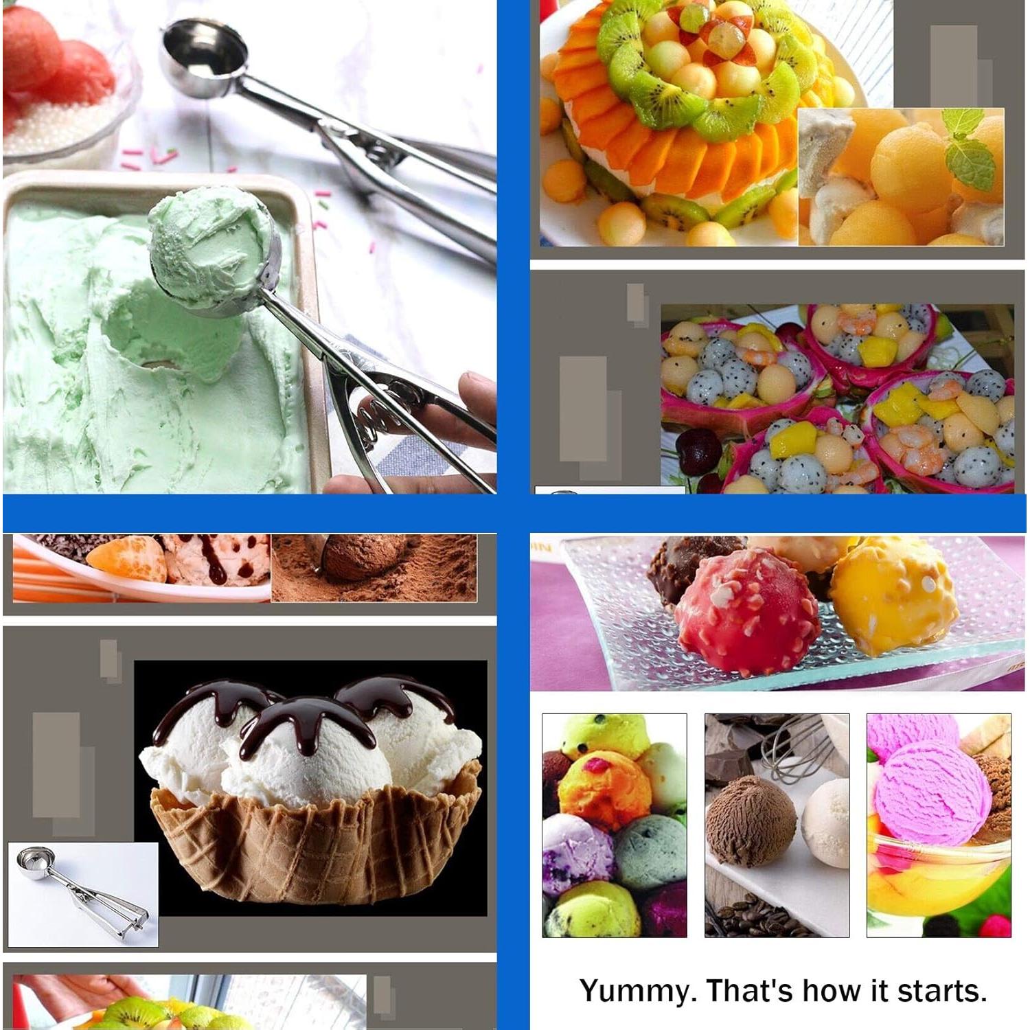 Juego de cucharas para galletas 3 PCS acero inoxidable