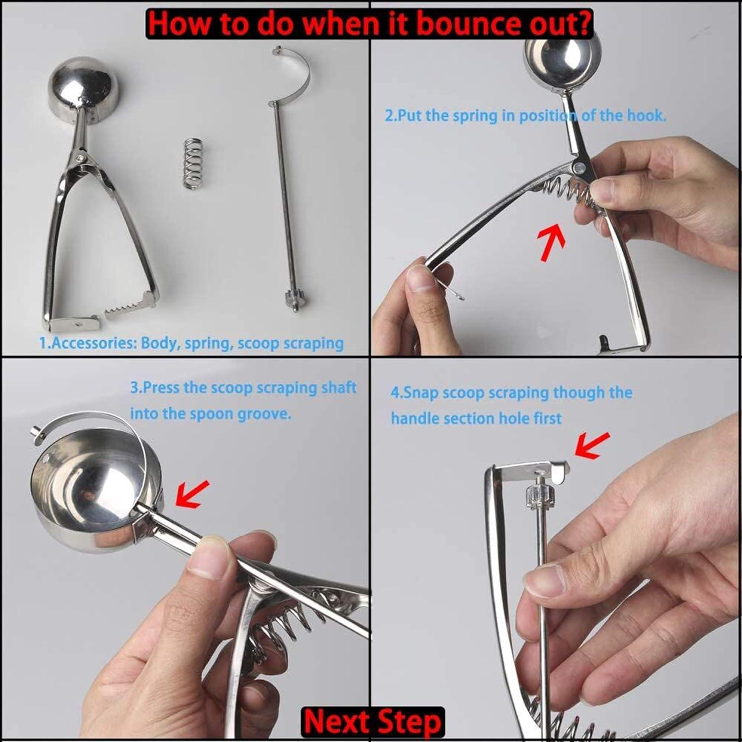 Juego de cucharas para galletas 3 PCS acero inoxidable