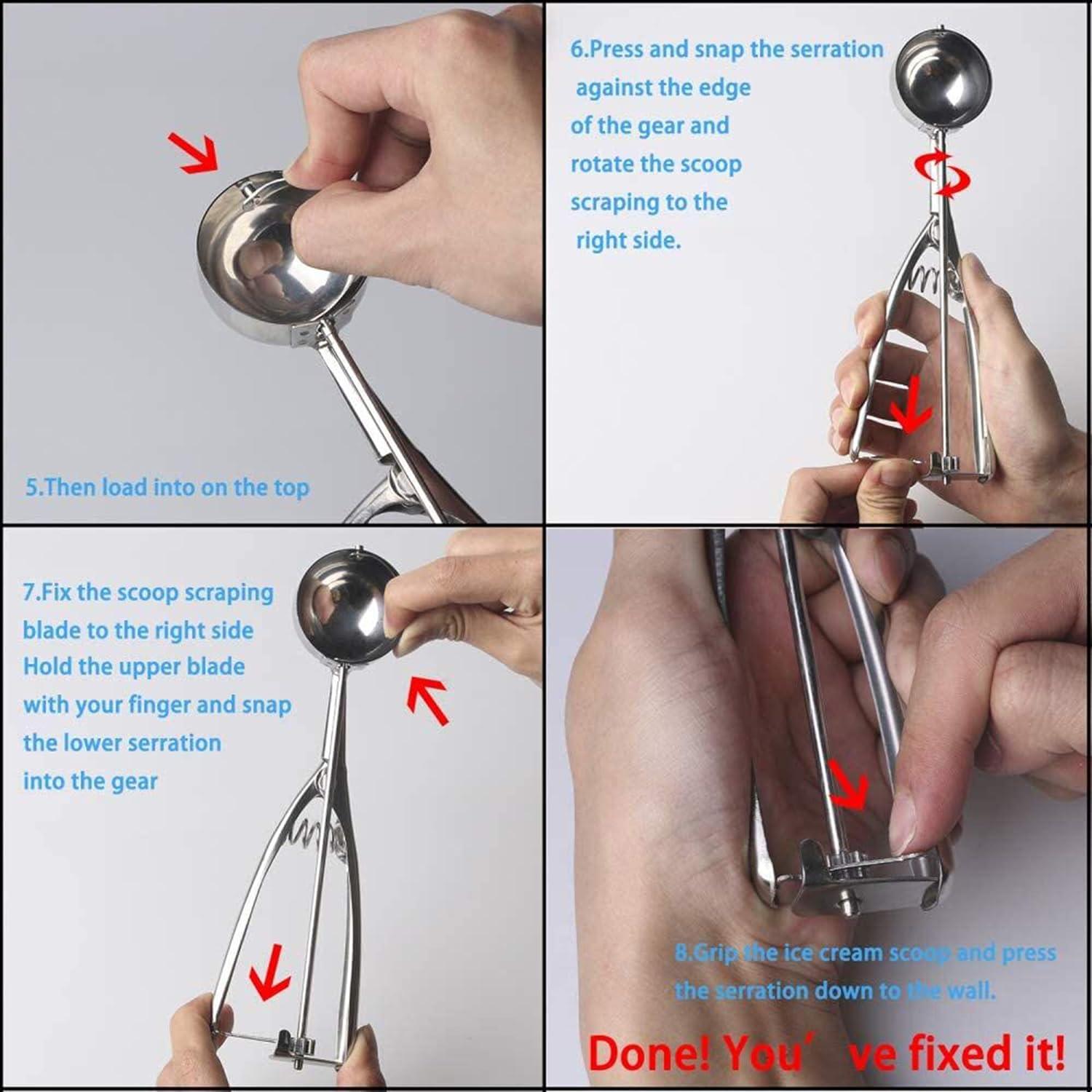 Juego de cucharas para galletas 3 PCS acero inoxidable