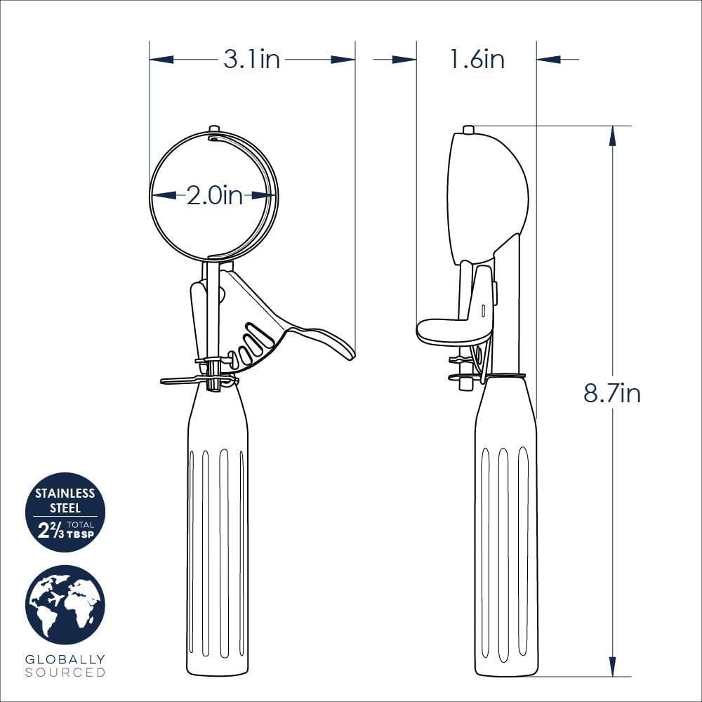 Cucharón para Galletas Grande Nordic Ware 3 Cucharadas Acero Inox
