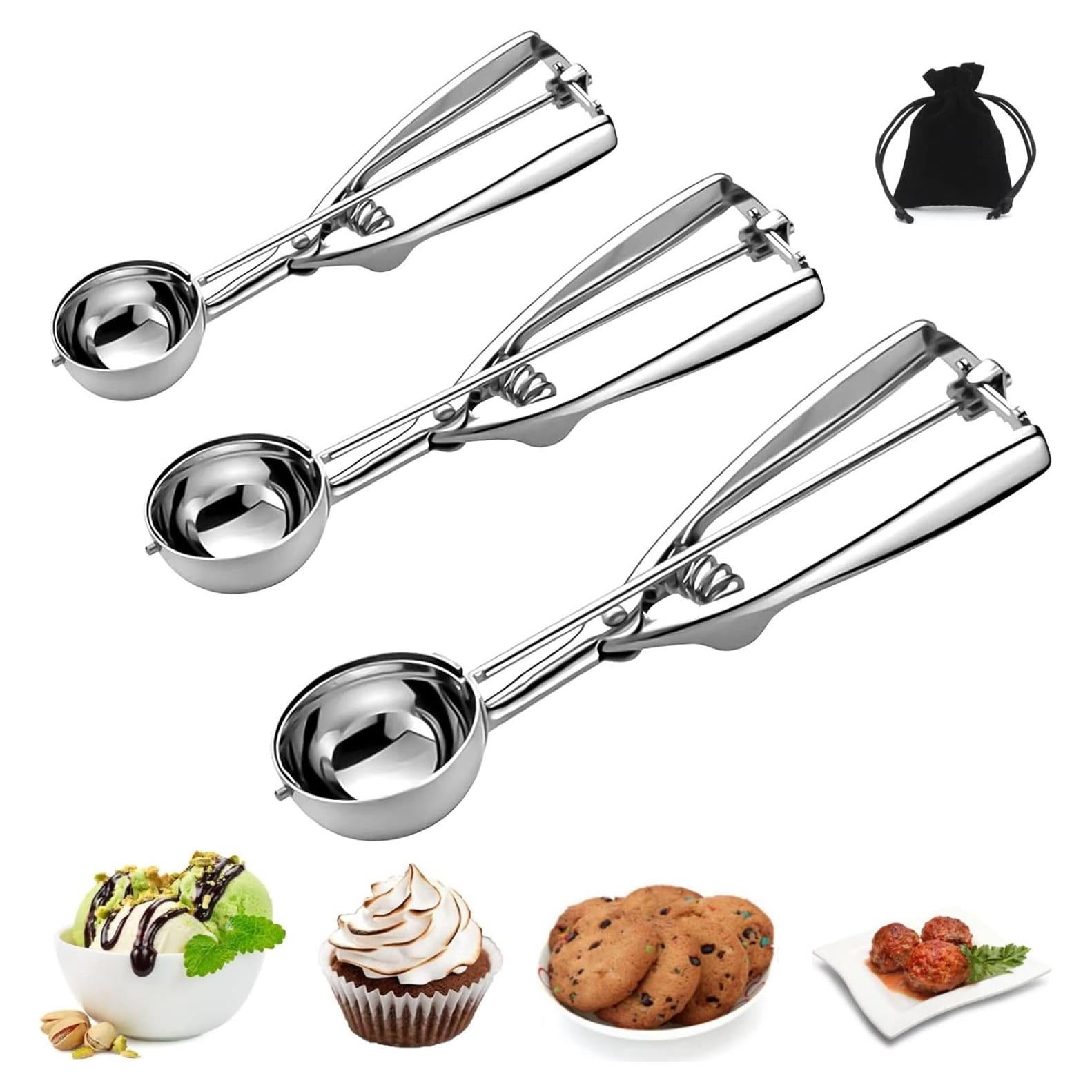 Set de 3 Cucharones de Helado OTEHETOT Acero Inoxidable