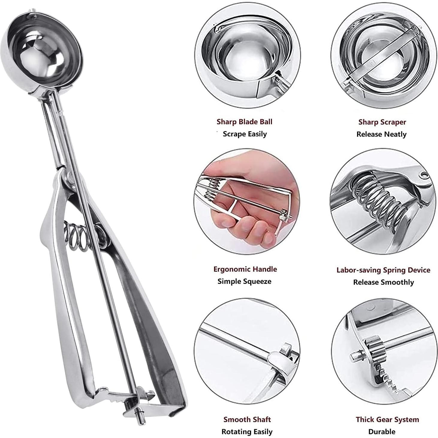 Set de 3 Cucharones de Helado OTEHETOT Acero Inoxidable