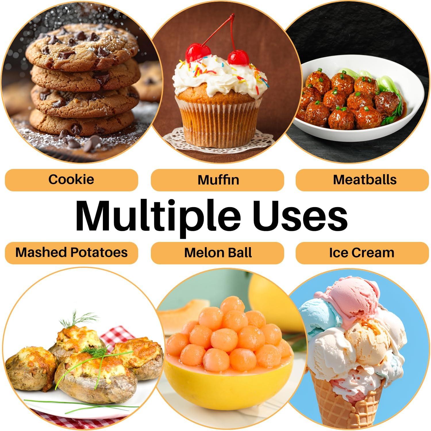 Juego de cucharas para galletas JUNADAEL 3 piezas acero inoxidable