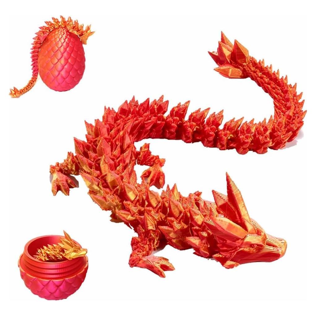 Huevo Sorpresa Dragón 3D Zobetro Rojo 13.97 cm