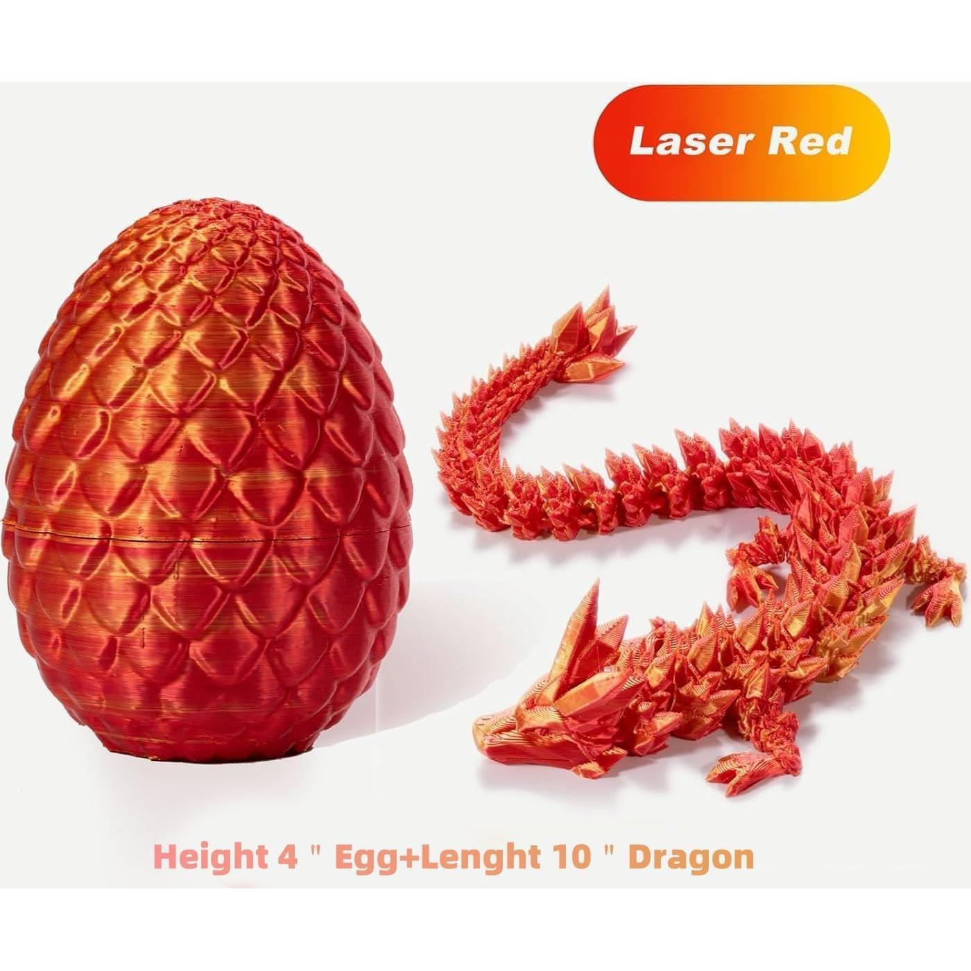 Huevo Sorpresa Dragón 3D Zobetro Rojo 13.97 cm