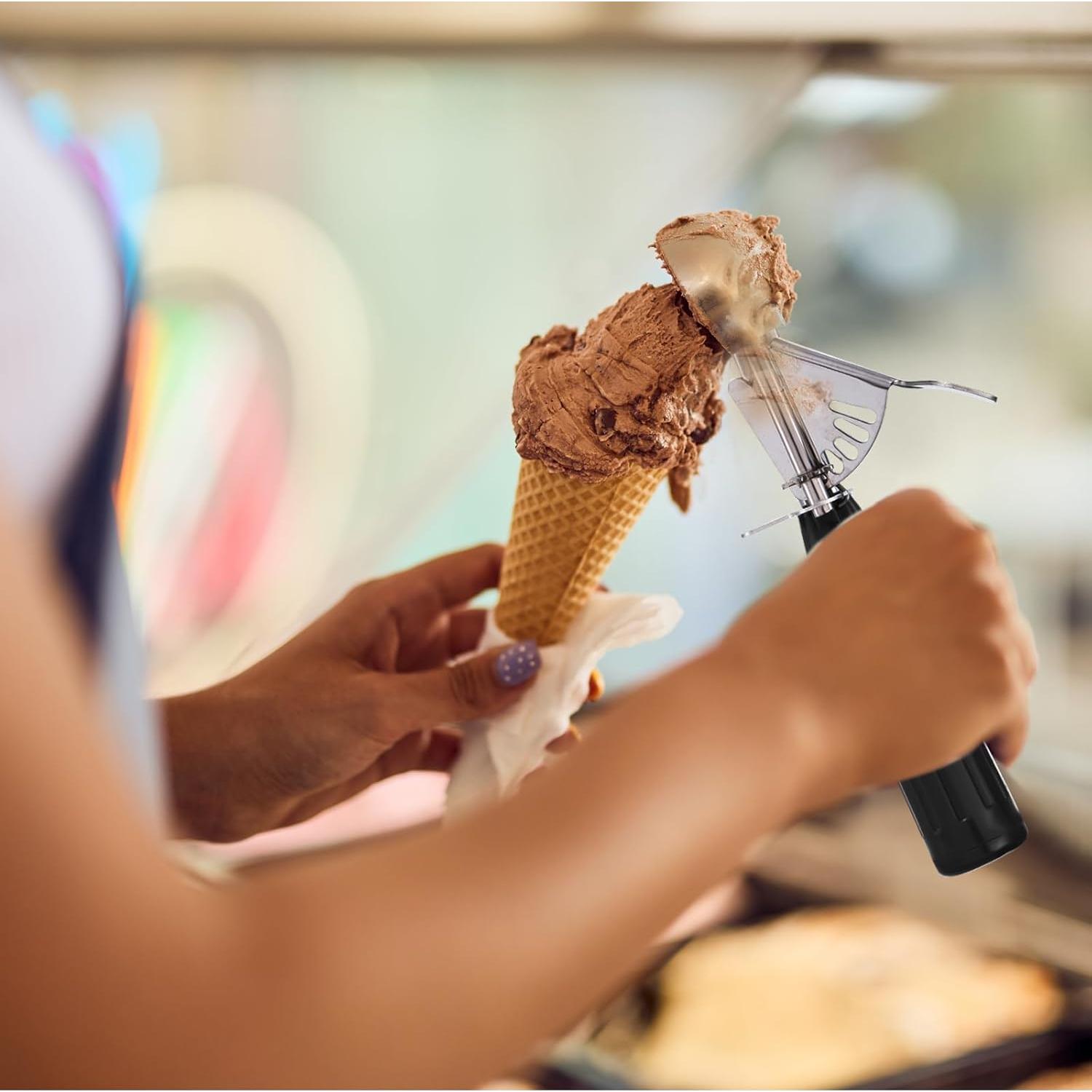 Cucharón de Helado PATIKIL 28.35ml Acero Inoxidable Negro