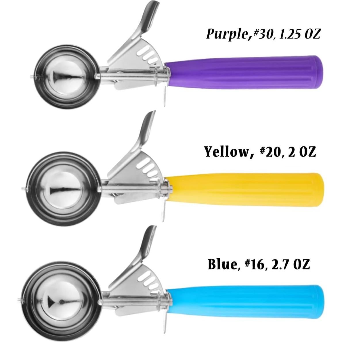 Juego de cucharas para helado Taumin 3 PCS #16 #20 #30