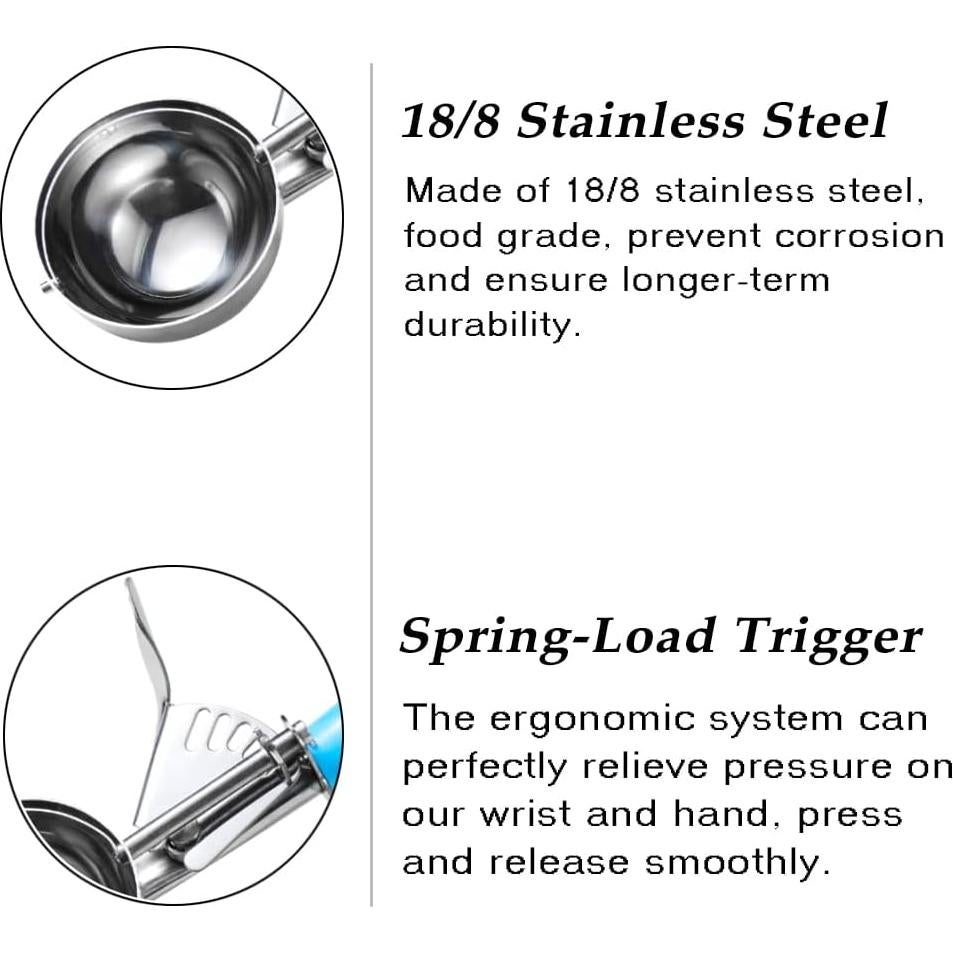 Juego de cucharas para helado Taumin 3 PCS #16 #20 #30