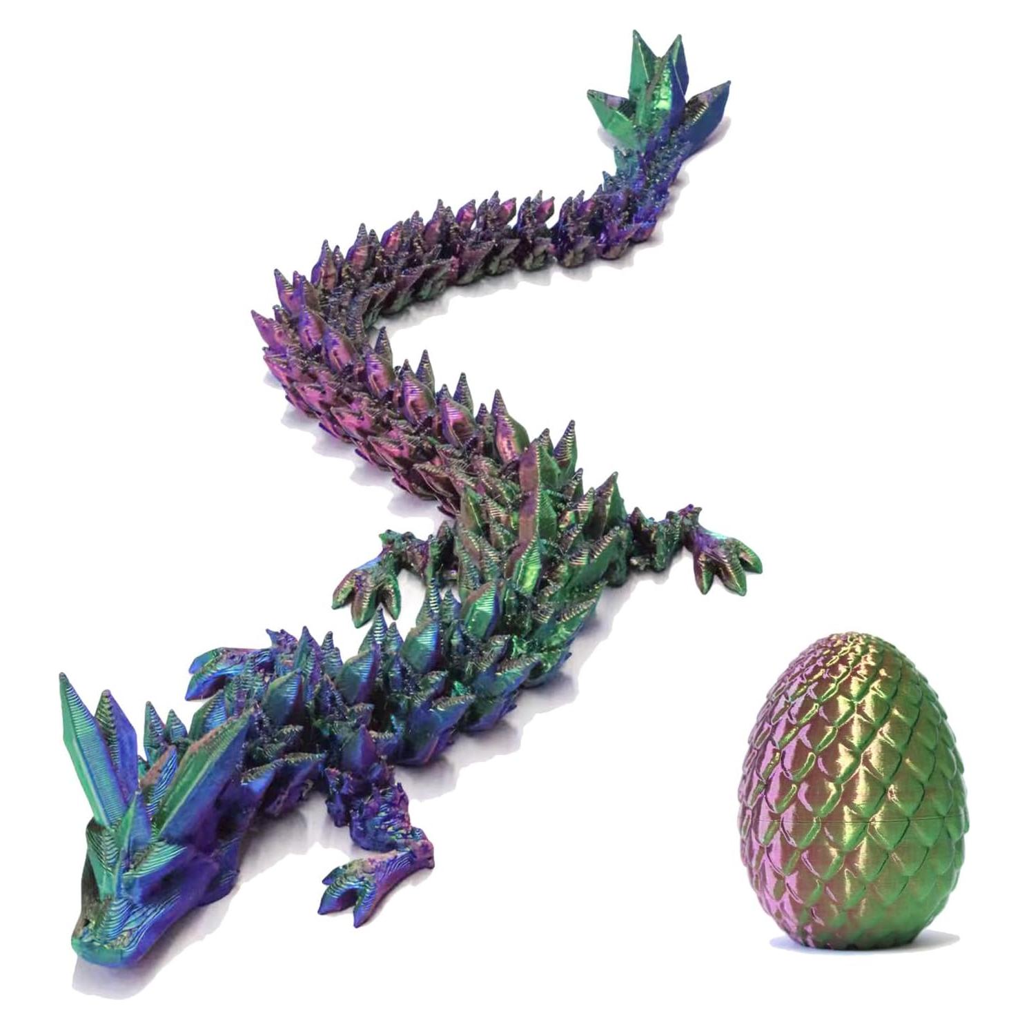 Huevo Dragón 3D Zobetro Amarillo y Verde Decorativo