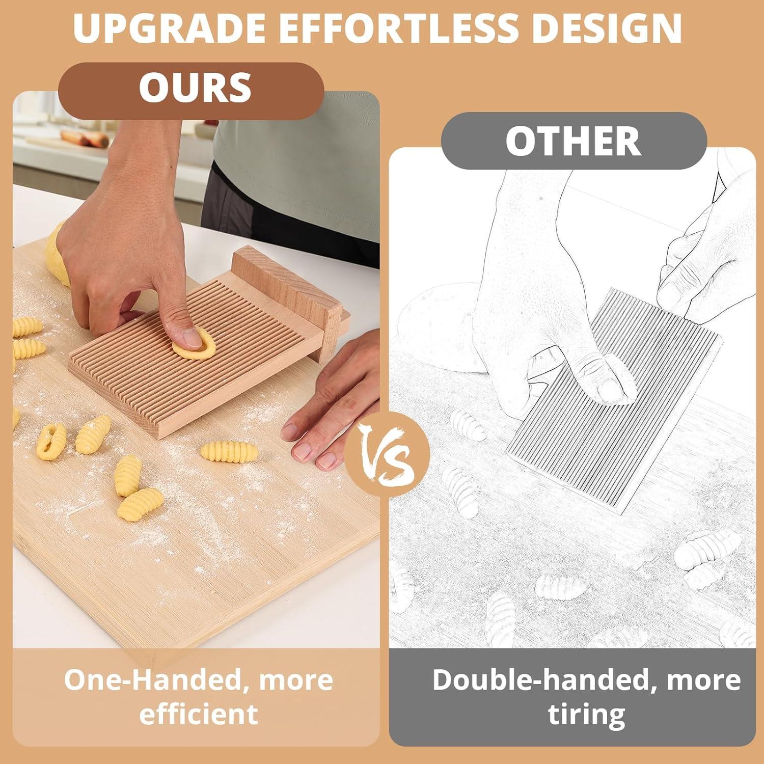 Tabla de Gnocchi Manual Tinada de Madera de Haya 19.81 cm