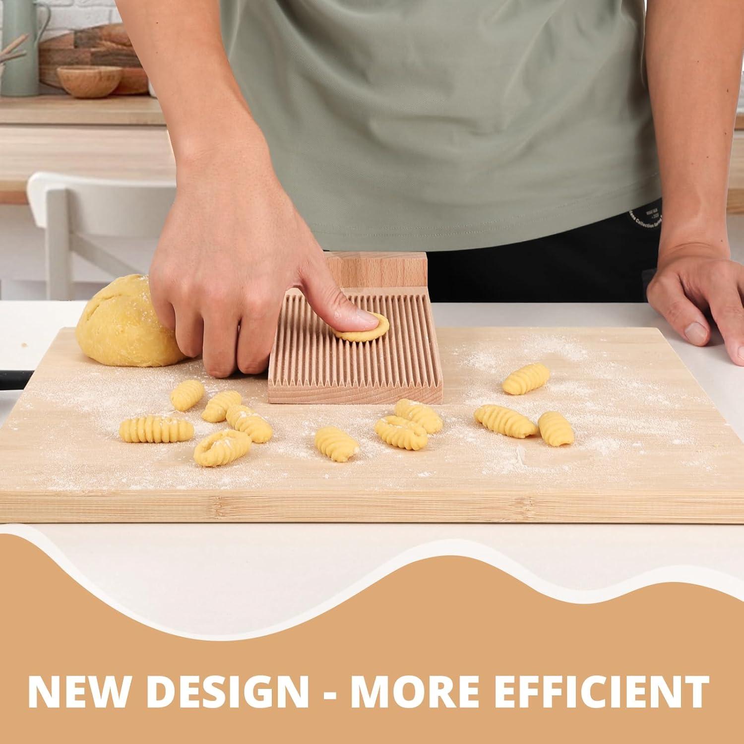 Tabla de Gnocchi Manual Tinada de Madera de Haya 19.81 cm