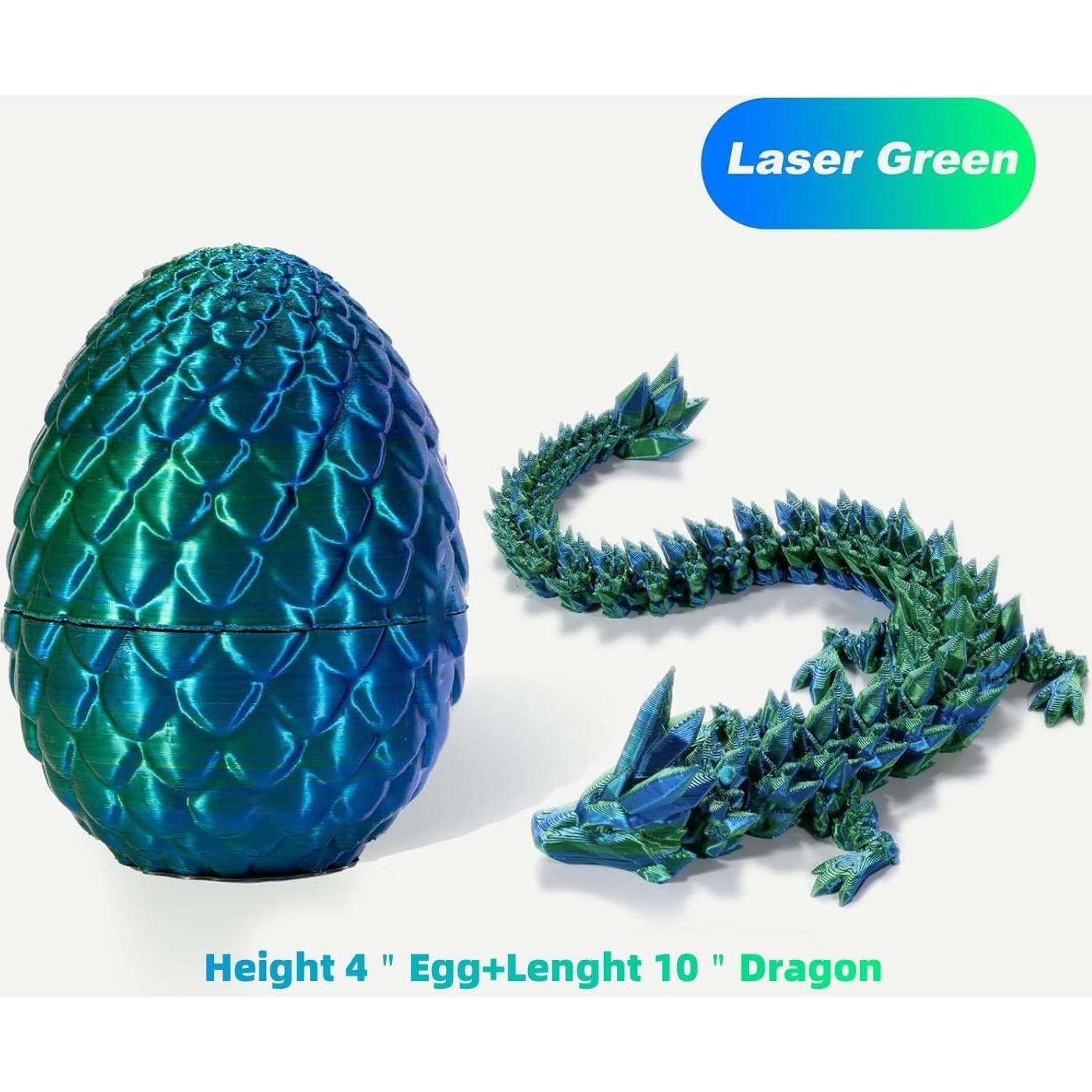 Huevo Dragón 3D Zobetro Verde con Dragón Sorpresa