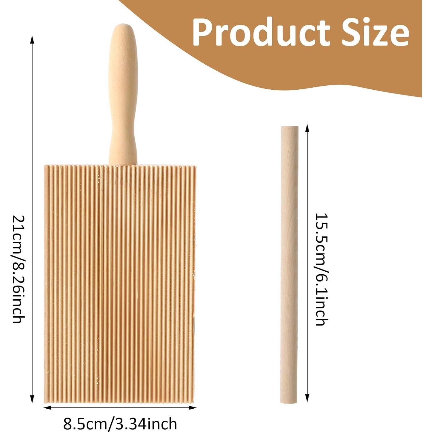Set de Herramientas para Hacer Pasta Abeillo - Tabla Gnocchi y Rodillo